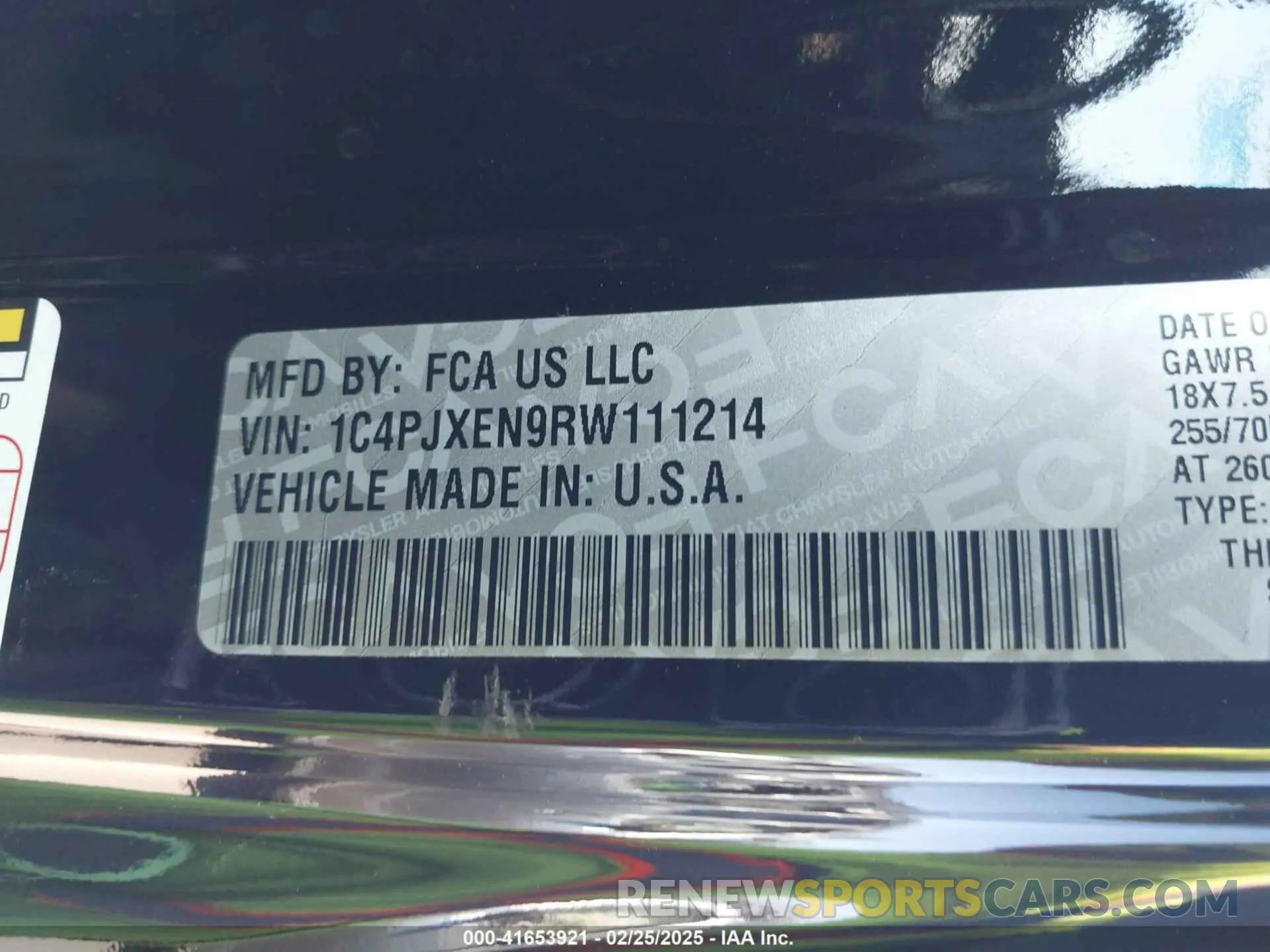 9 Фотография поврежденного автомобиля 1C4PJXEN9RW111214 JEEP WRANGLER 2024