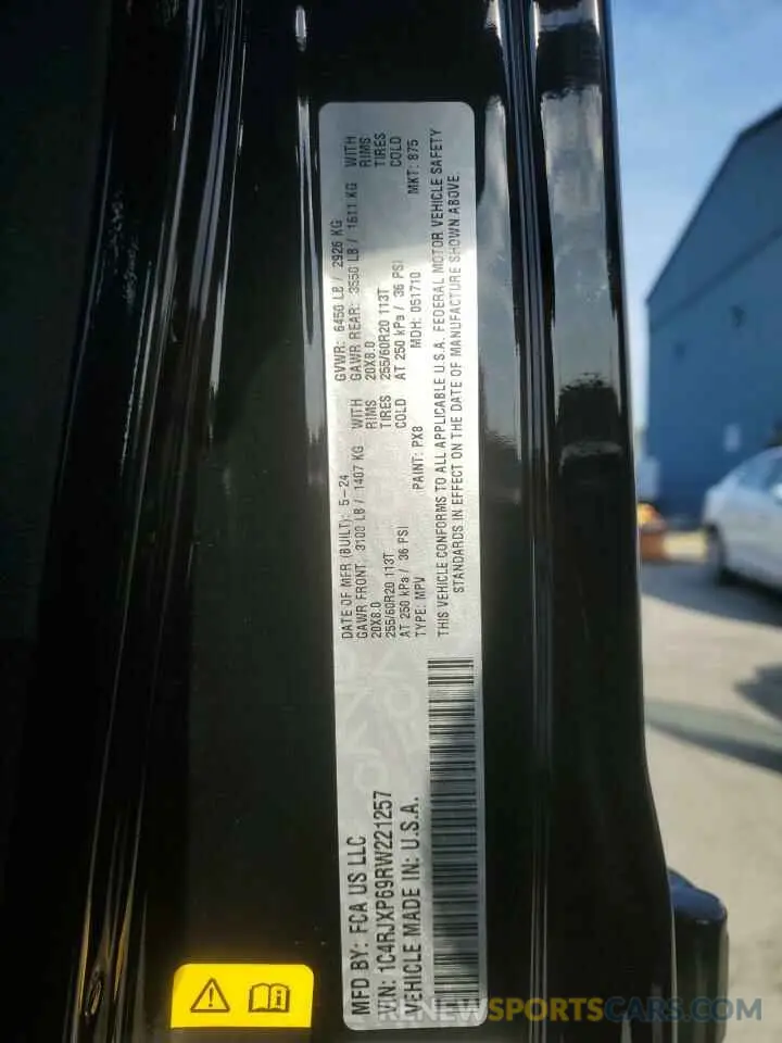 12 Фотография поврежденного автомобиля 1C4RJXP69RW221257 JEEP WRANGLER 2024
