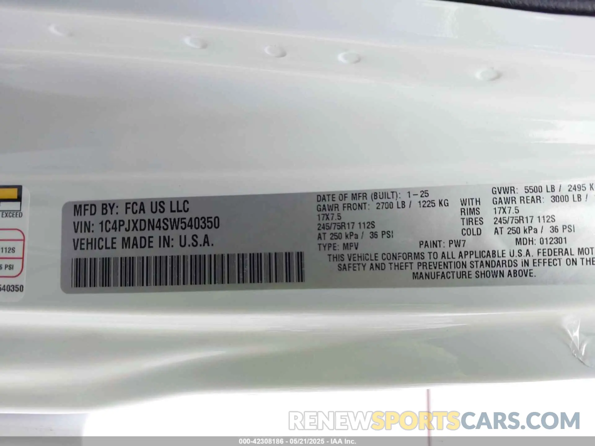 9 Photograph of a damaged car 1C4PJXDN4SW540350 JEEP WRANGLER 2025