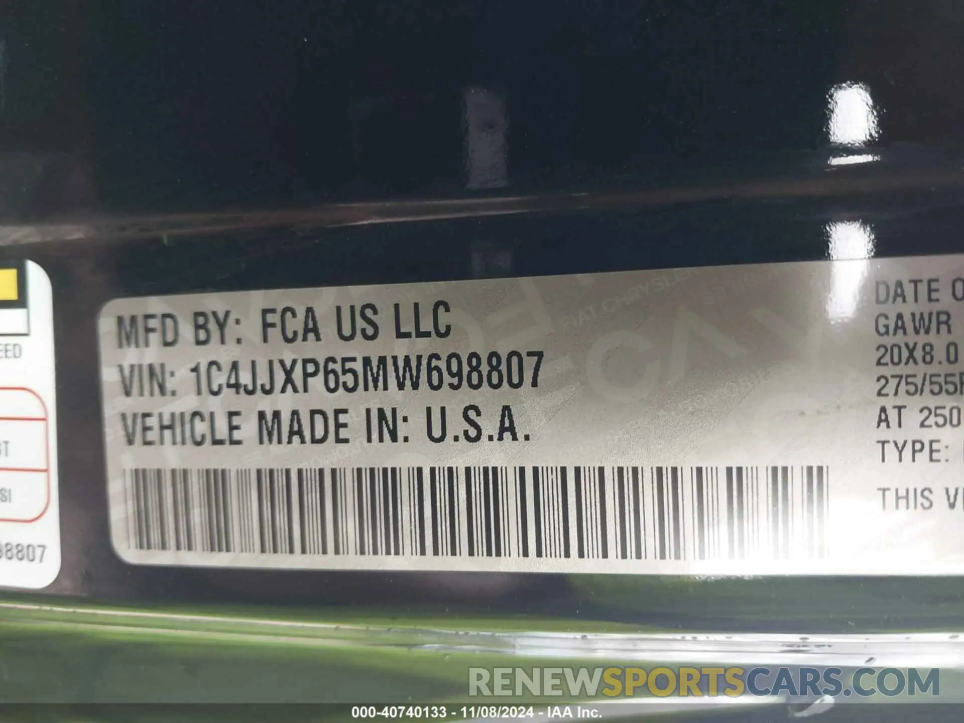 9 Photograph of a damaged car 1C4JJXP65MW698807 JEEP WRANGLER 4XE 2021