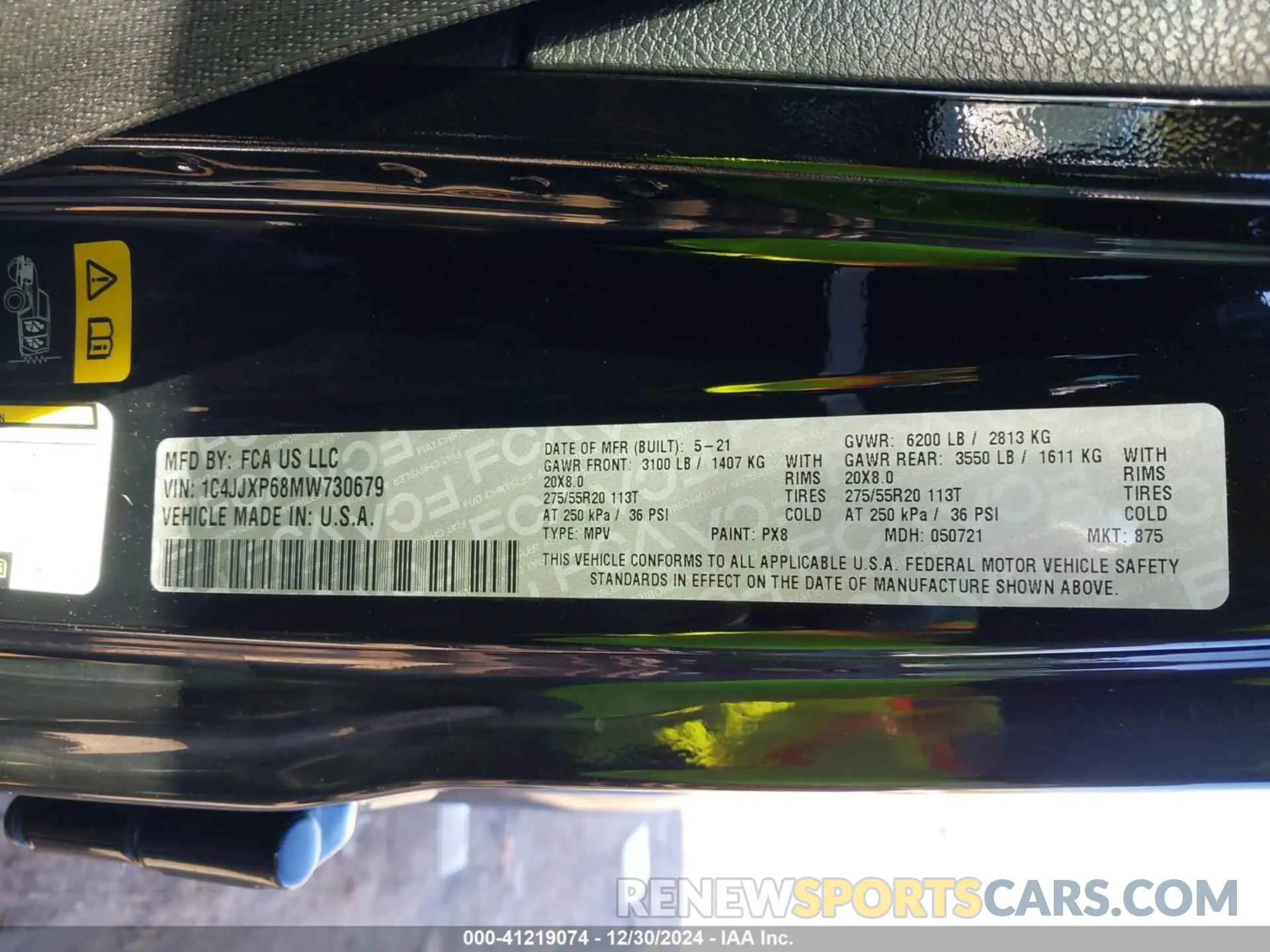 9 Фотография поврежденного автомобиля 1C4JJXP68MW730679 JEEP WRANGLER 4XE 2021