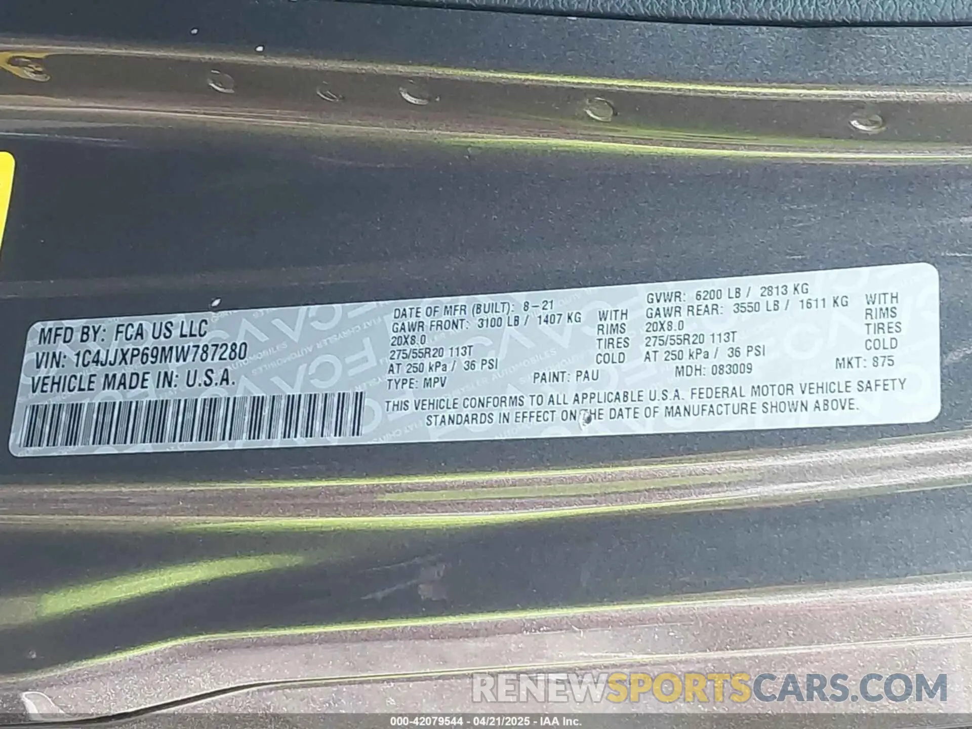 9 Фотография поврежденного автомобиля 1C4JJXP69MW787280 JEEP WRANGLER 4XE 2021