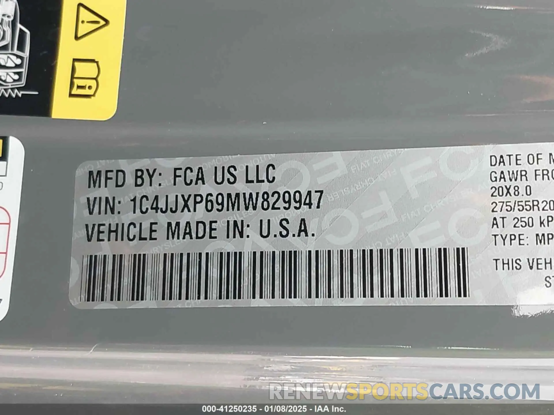9 Фотография поврежденного автомобиля 1C4JJXP69MW829947 JEEP WRANGLER 4XE 2021