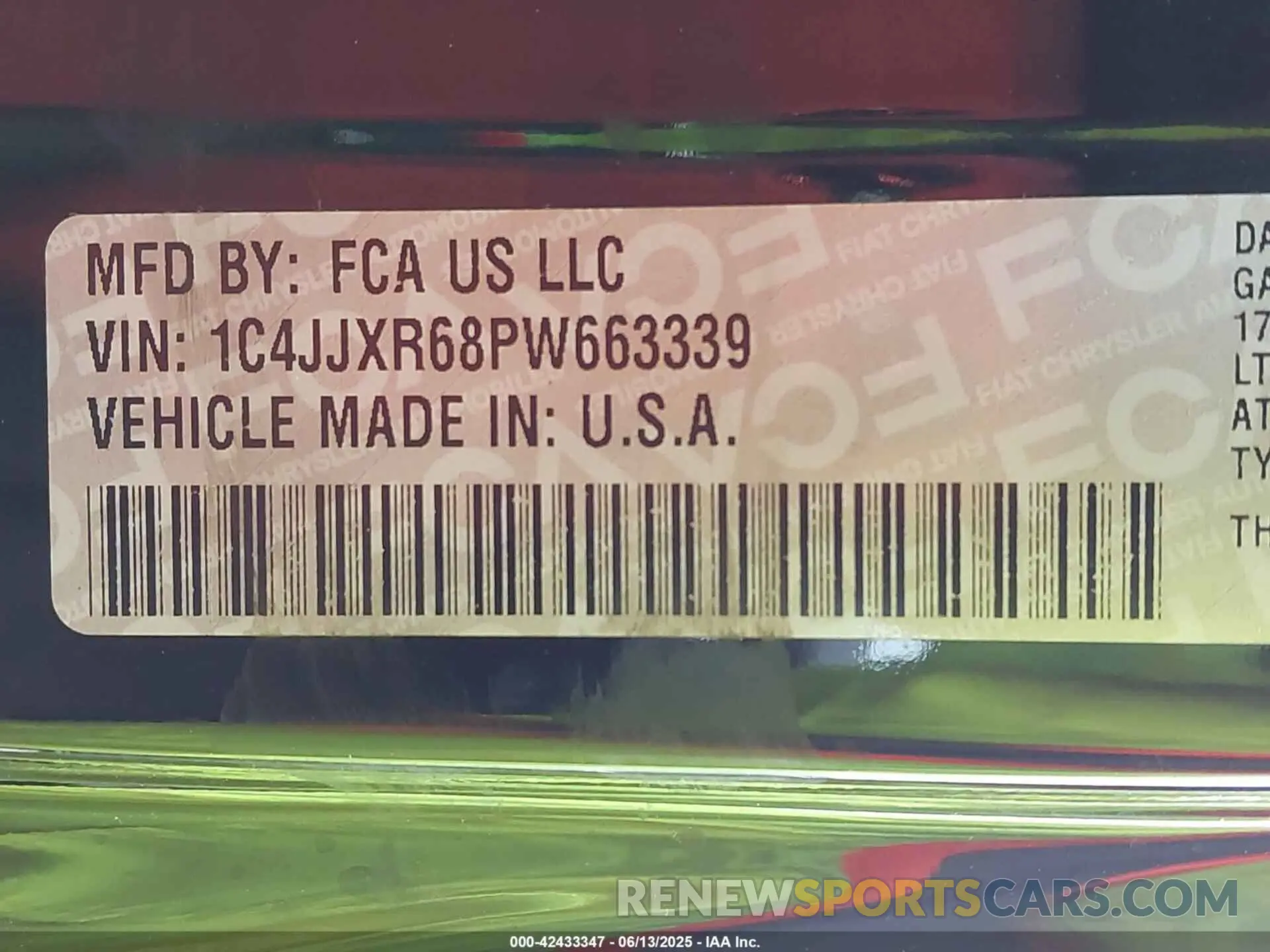 9 Фотография поврежденного автомобиля 1C4JJXR68PW663339 JEEP WRANGLER 4XE 2023