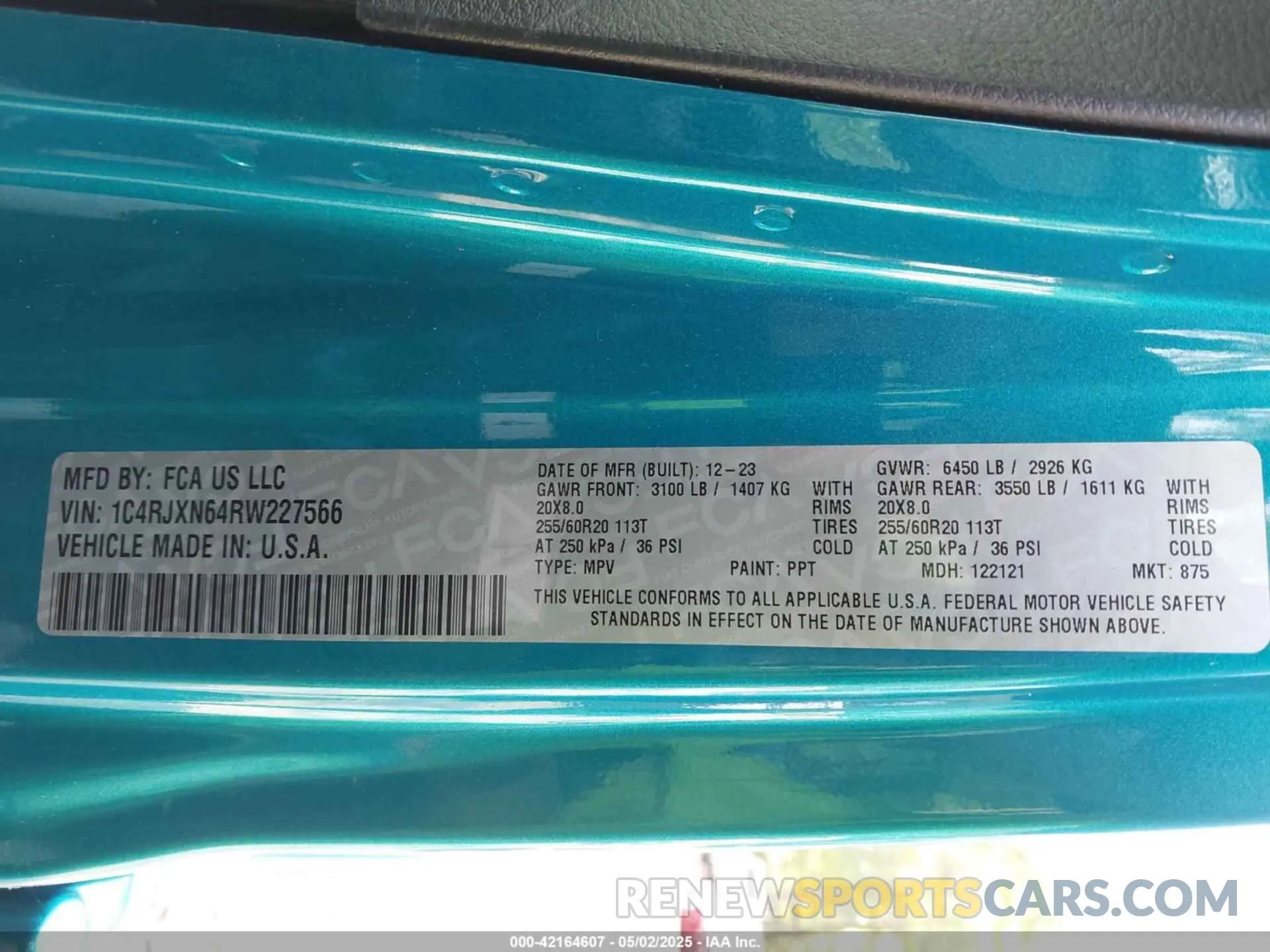 9 Фотография поврежденного автомобиля 1C4RJXN64RW227566 JEEP WRANGLER 4XE 2024
