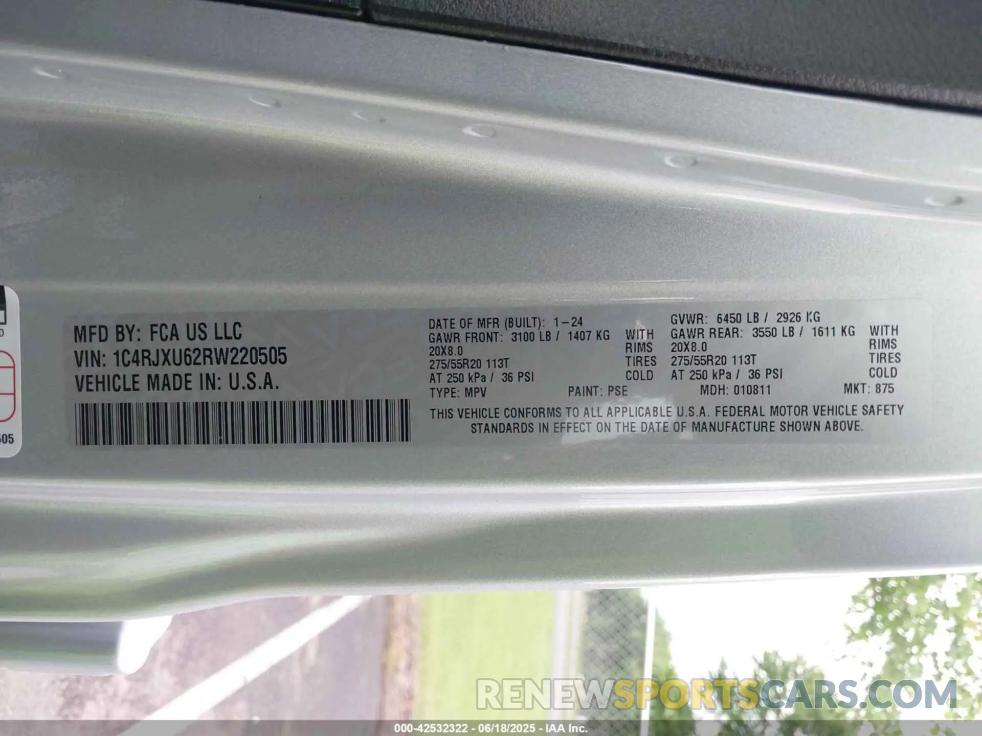 9 Фотография поврежденного автомобиля 1C4RJXU62RW220505 JEEP WRANGLER 4XE 2024