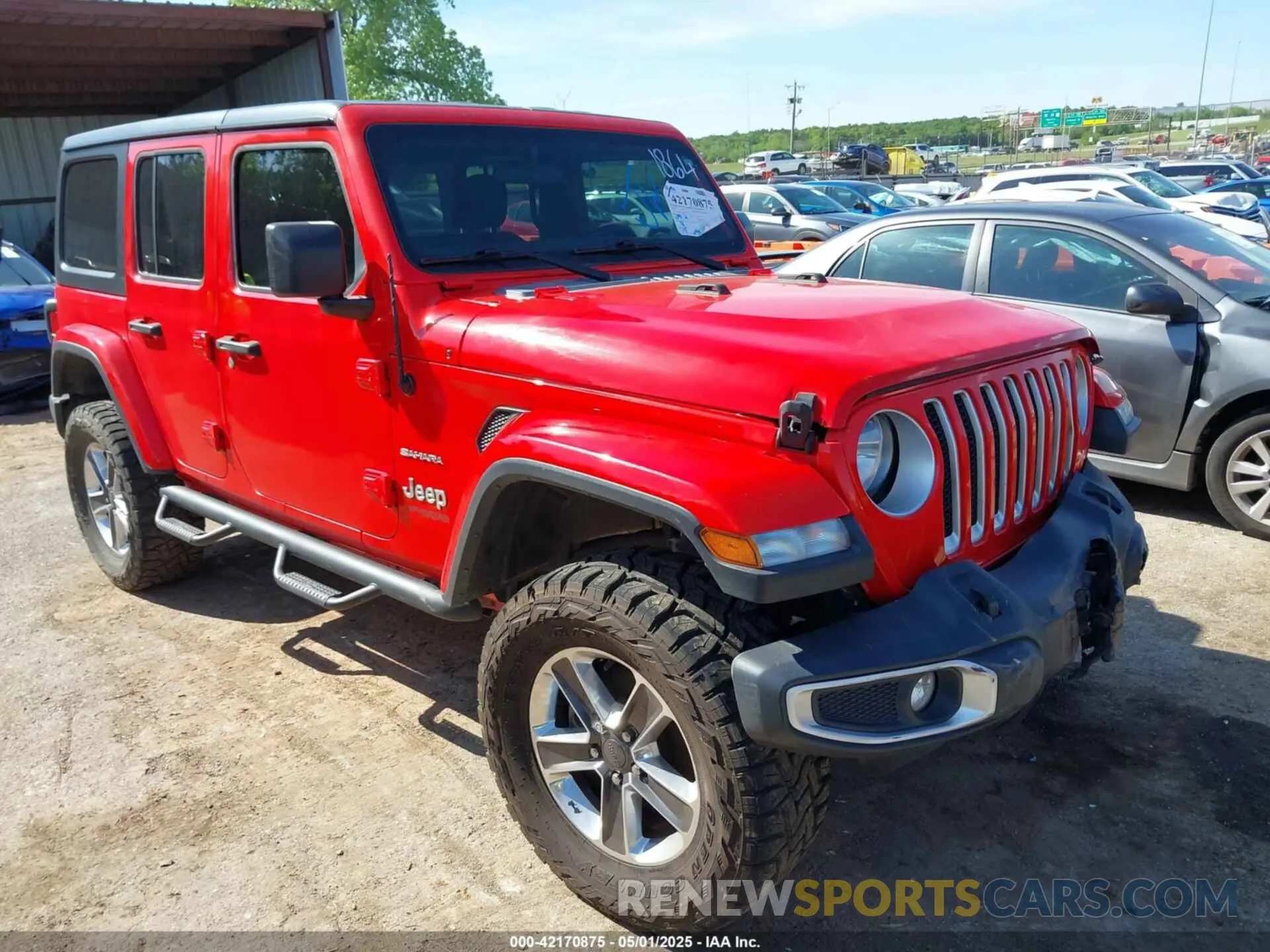 1 Photograph of a damaged car 1C4HJXEG7KW551864 JEEP WRANGLER UNLIMITED 2019