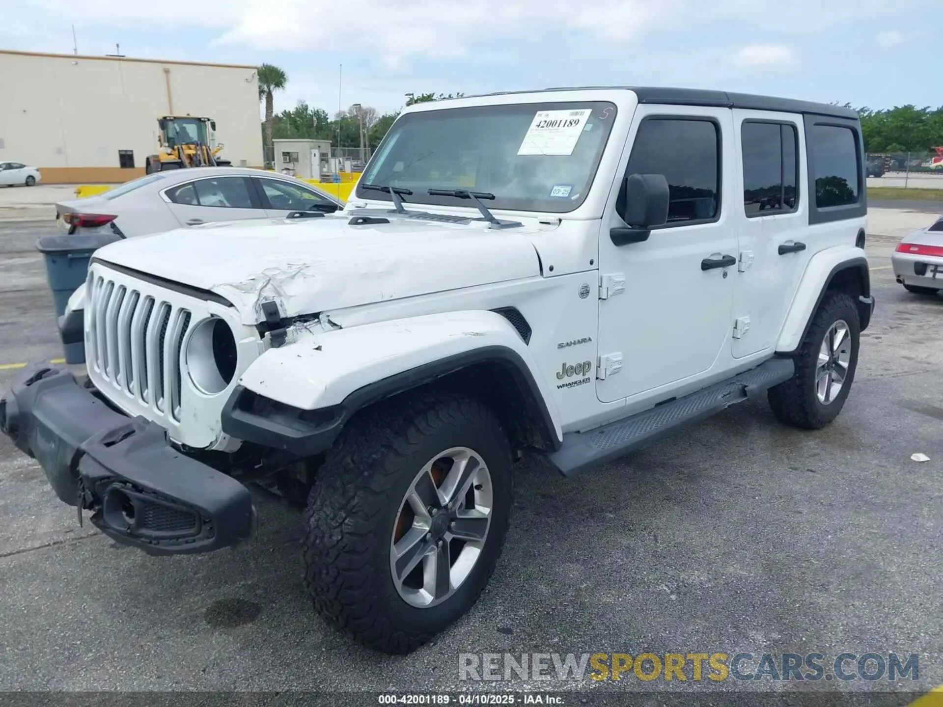 2 Photograph of a damaged car 1C4HJXEN0KW623325 JEEP WRANGLER UNLIMITED 2019