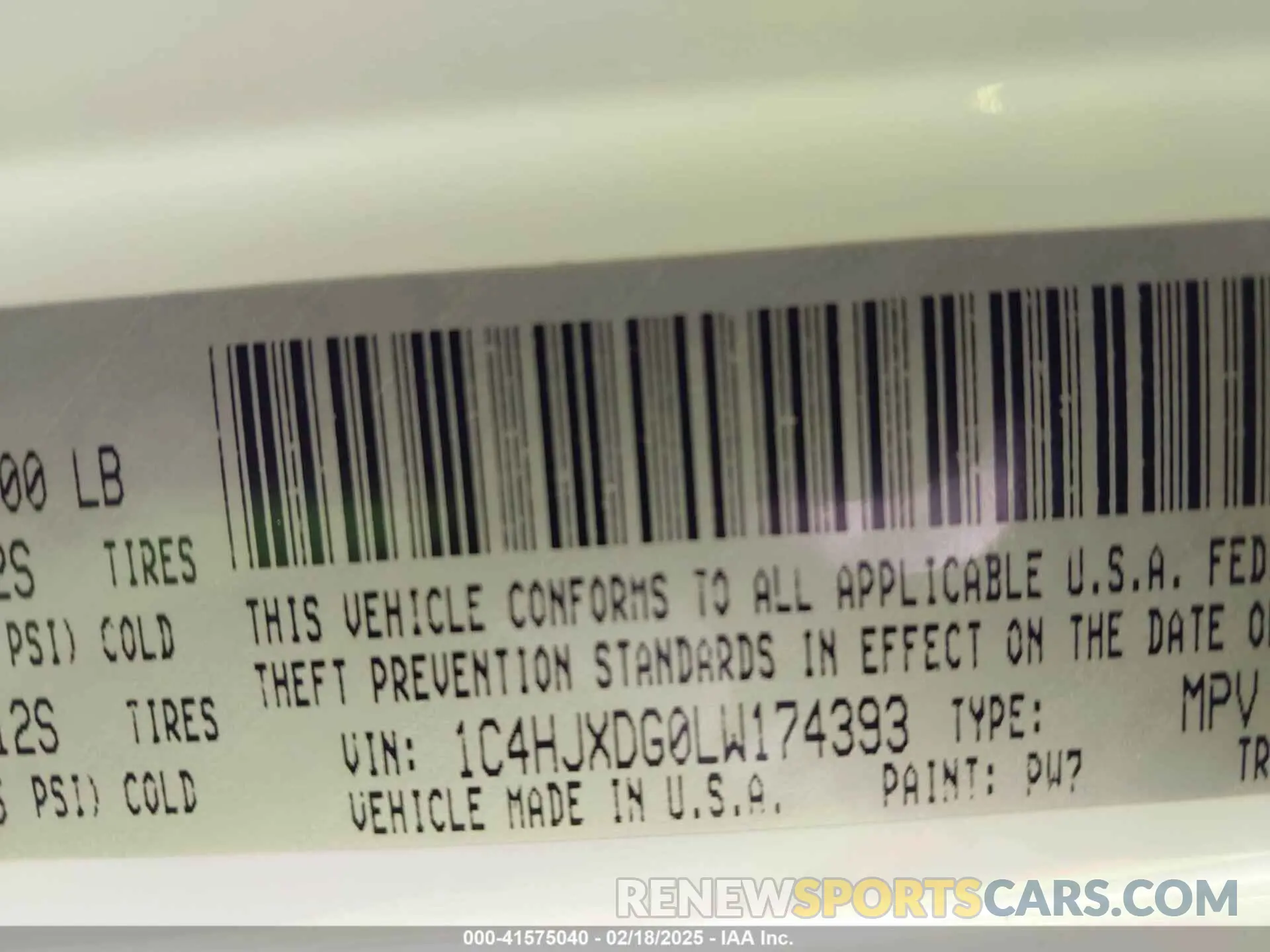 9 Photograph of a damaged car 1C4HJXDG0LW174393 JEEP WRANGLER UNLIMITED 2020
