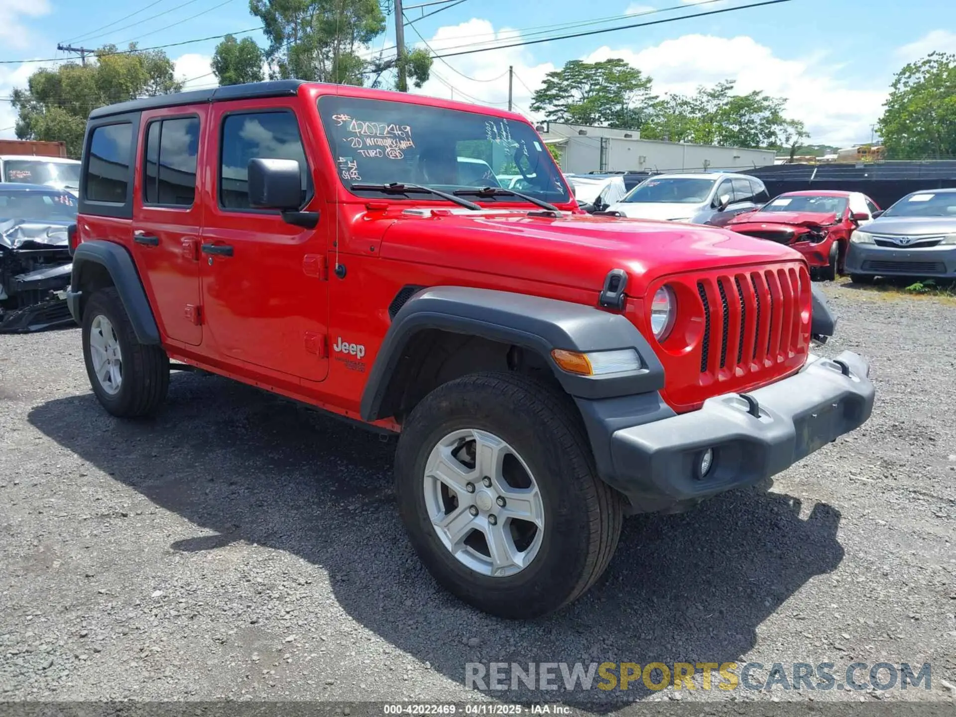 1 Photograph of a damaged car 1C4HJXDG2LW299363 JEEP WRANGLER UNLIMITED 2020