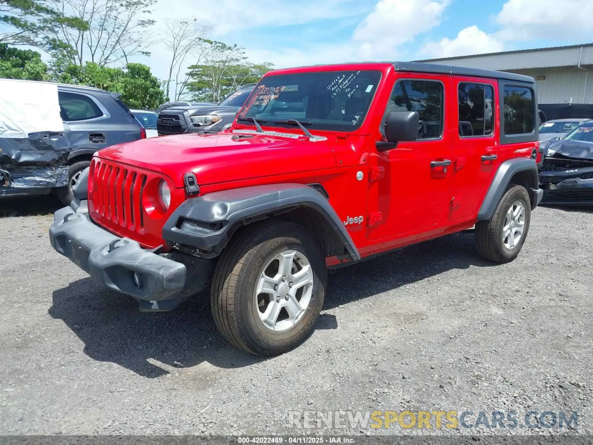 2 Photograph of a damaged car 1C4HJXDG2LW299363 JEEP WRANGLER UNLIMITED 2020