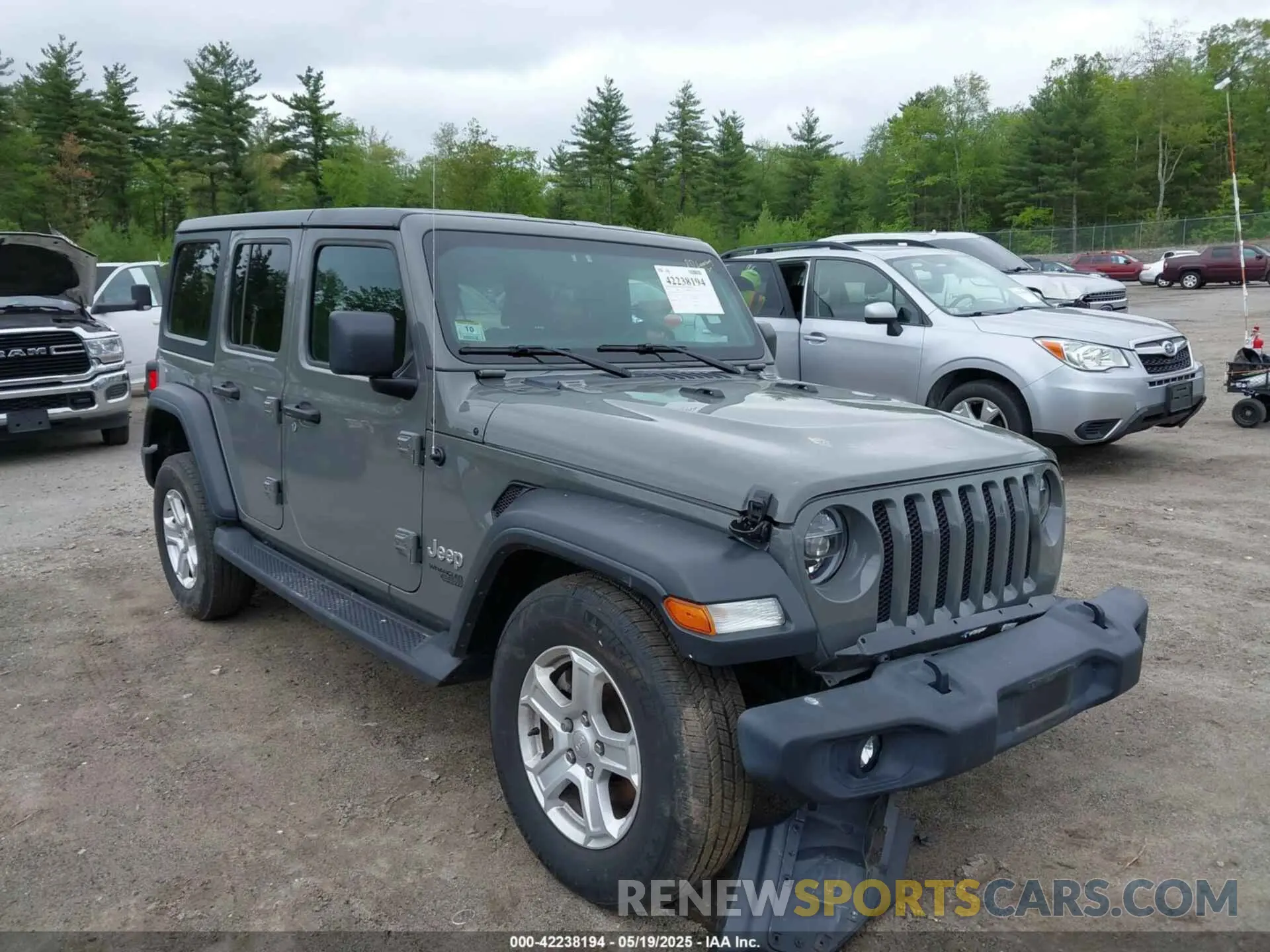 1 Photograph of a damaged car 1C4HJXDG5LW187222 JEEP WRANGLER UNLIMITED 2020