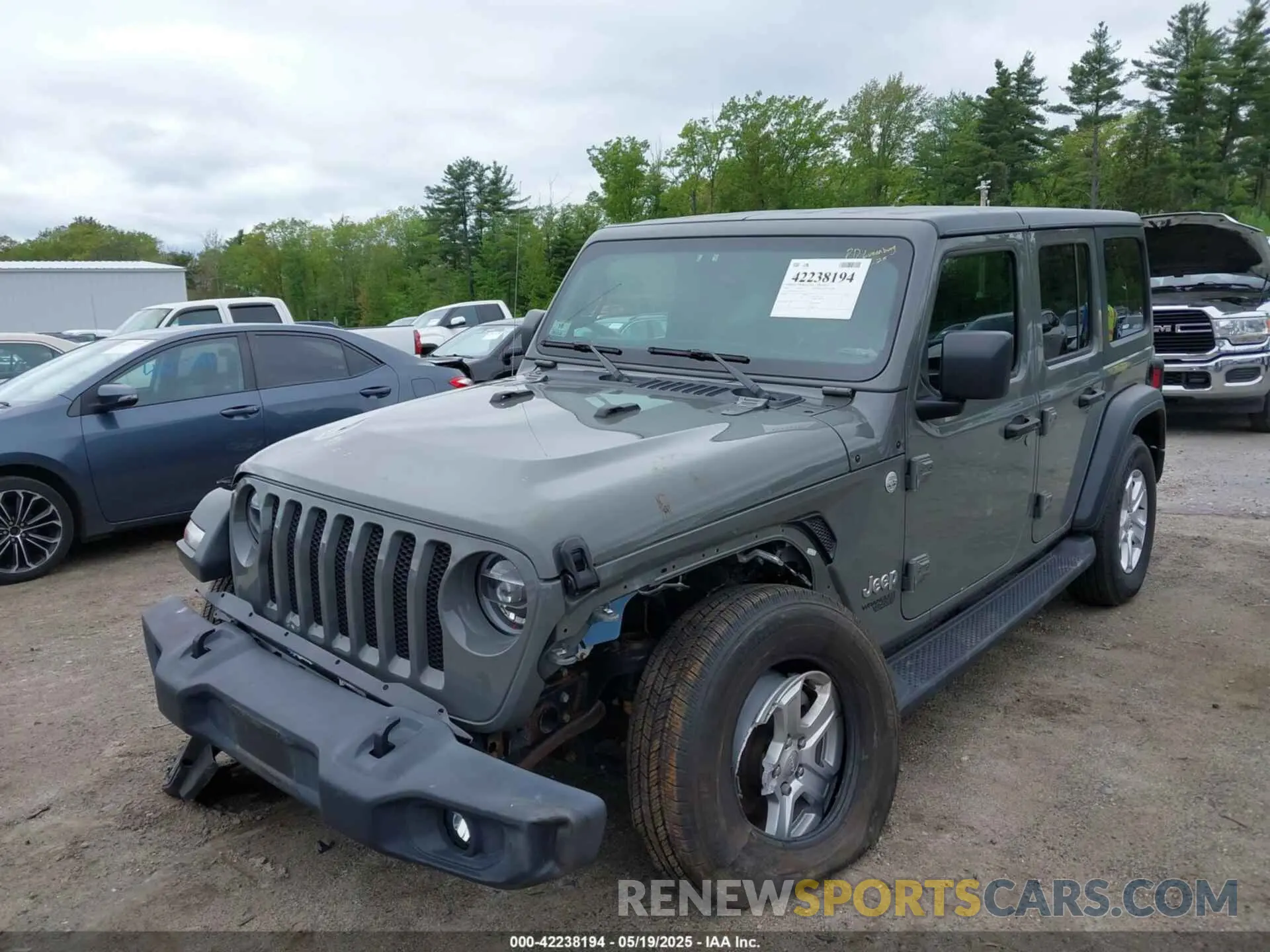 2 Photograph of a damaged car 1C4HJXDG5LW187222 JEEP WRANGLER UNLIMITED 2020