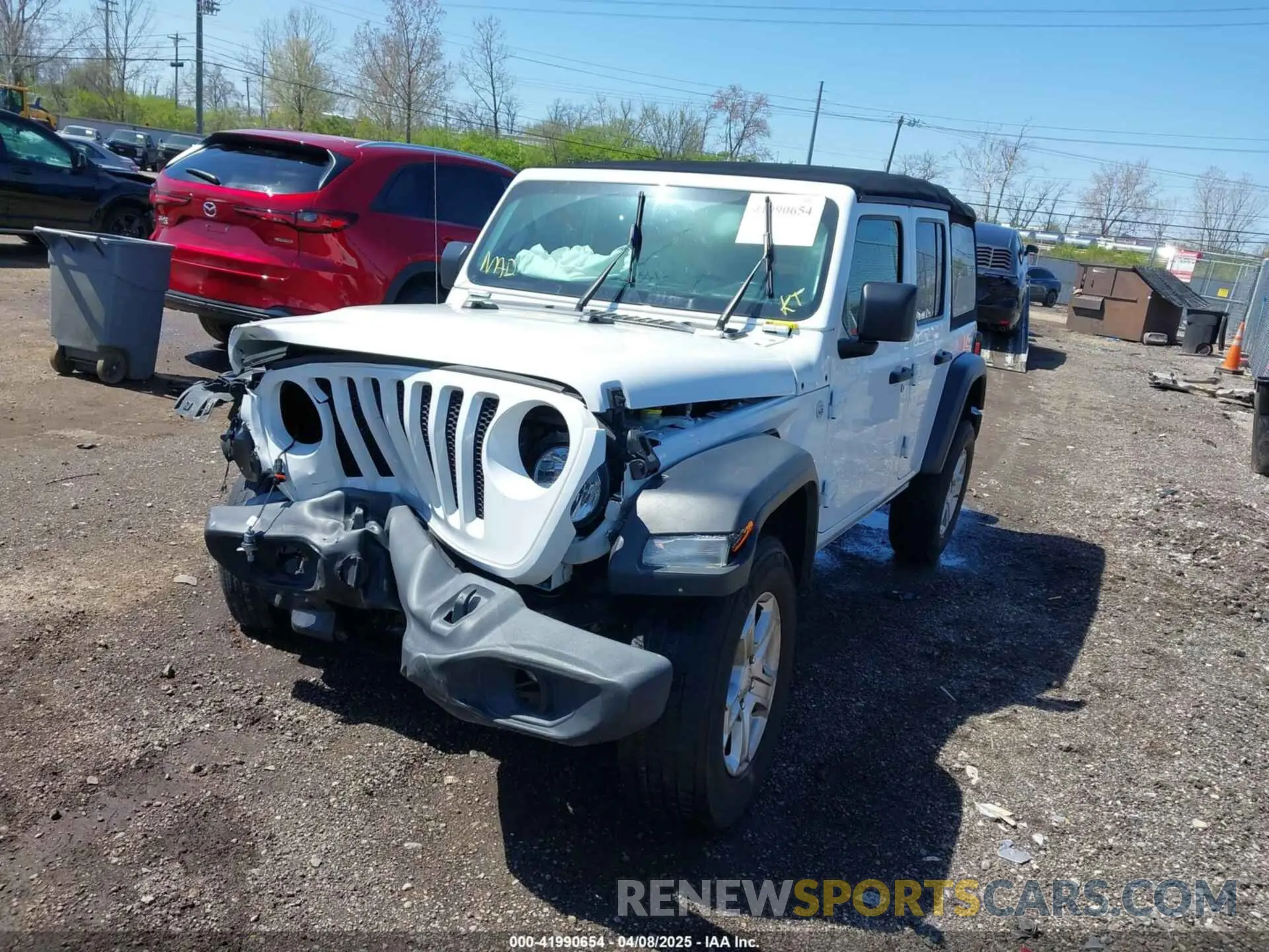 2 Photograph of a damaged car 1C4HJXDG7LW212475 JEEP WRANGLER UNLIMITED 2020