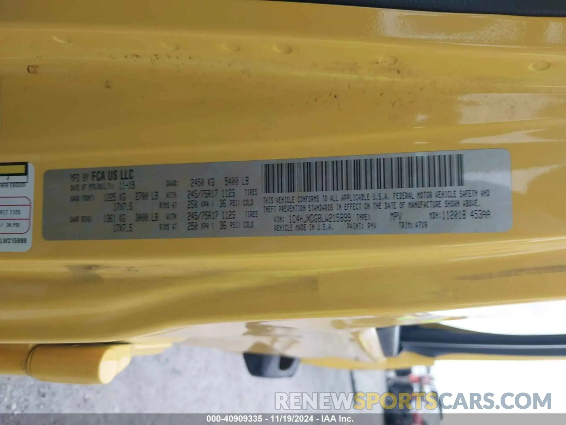 9 Фотография поврежденного автомобиля 1C4HJXDG8LW215899 JEEP WRANGLER UNLIMITED 2020