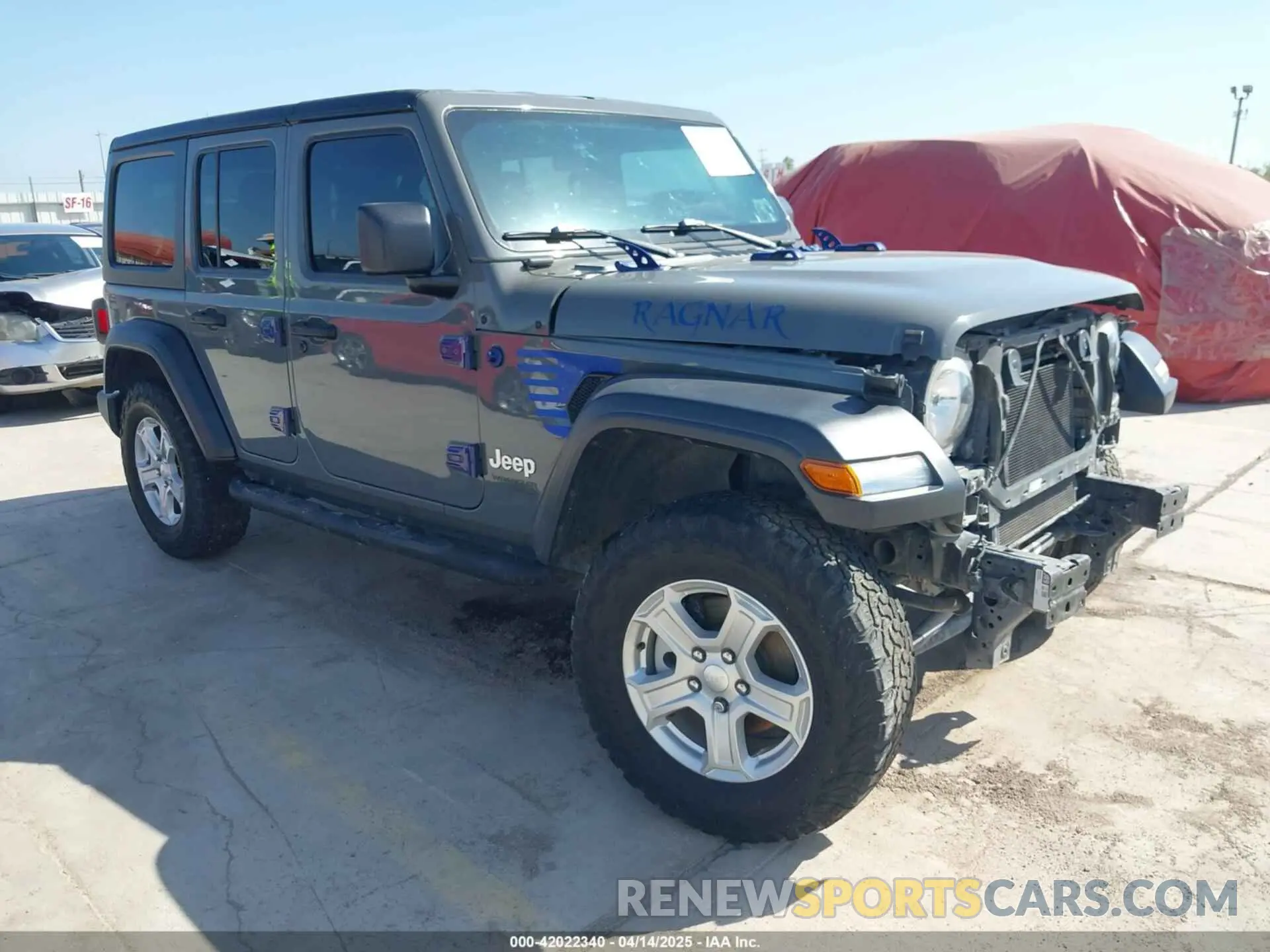 1 Photograph of a damaged car 1C4HJXDN3LW337617 JEEP WRANGLER UNLIMITED 2020