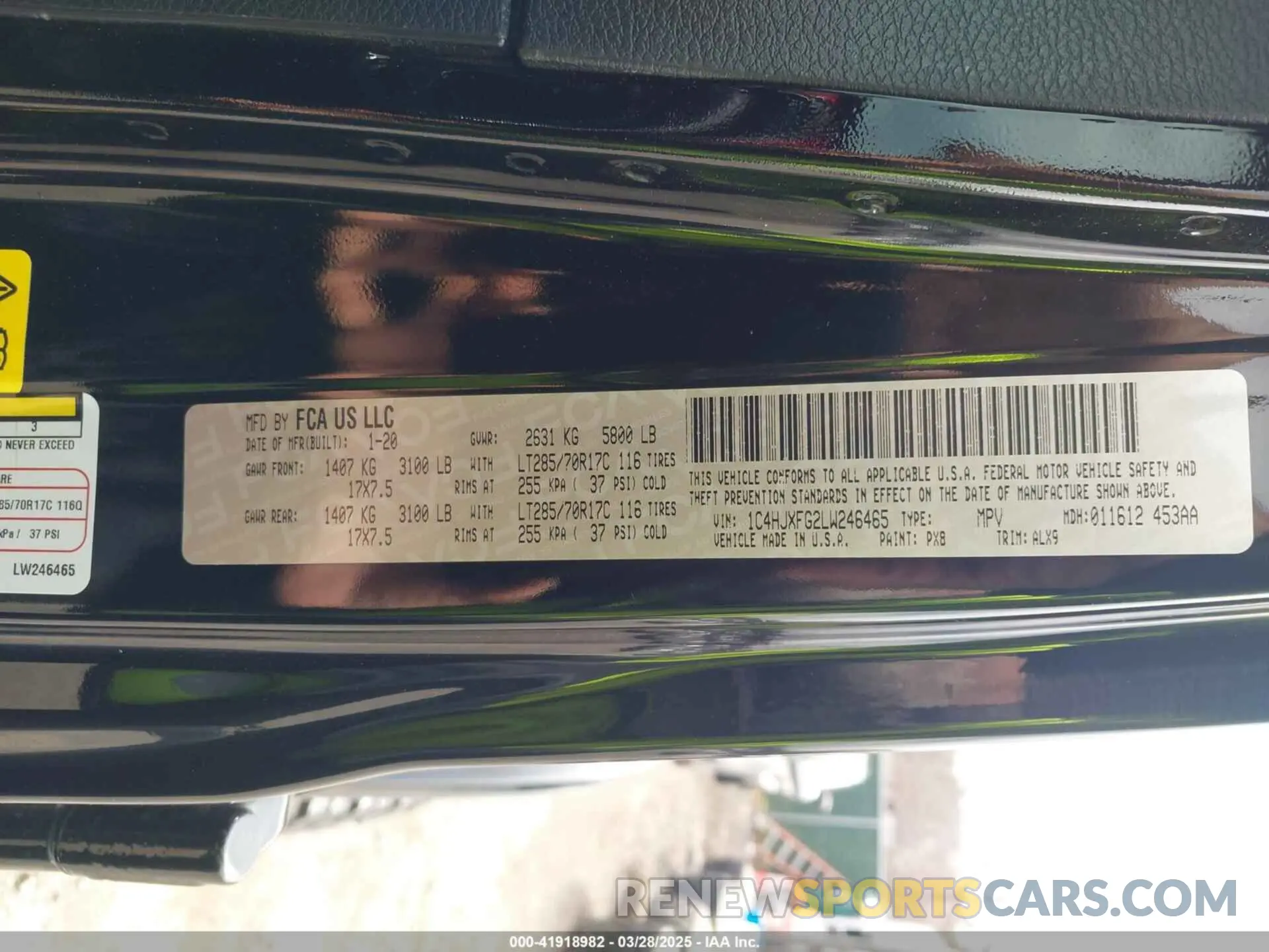 9 Фотография поврежденного автомобиля 1C4HJXFG2LW246465 JEEP WRANGLER UNLIMITED 2020