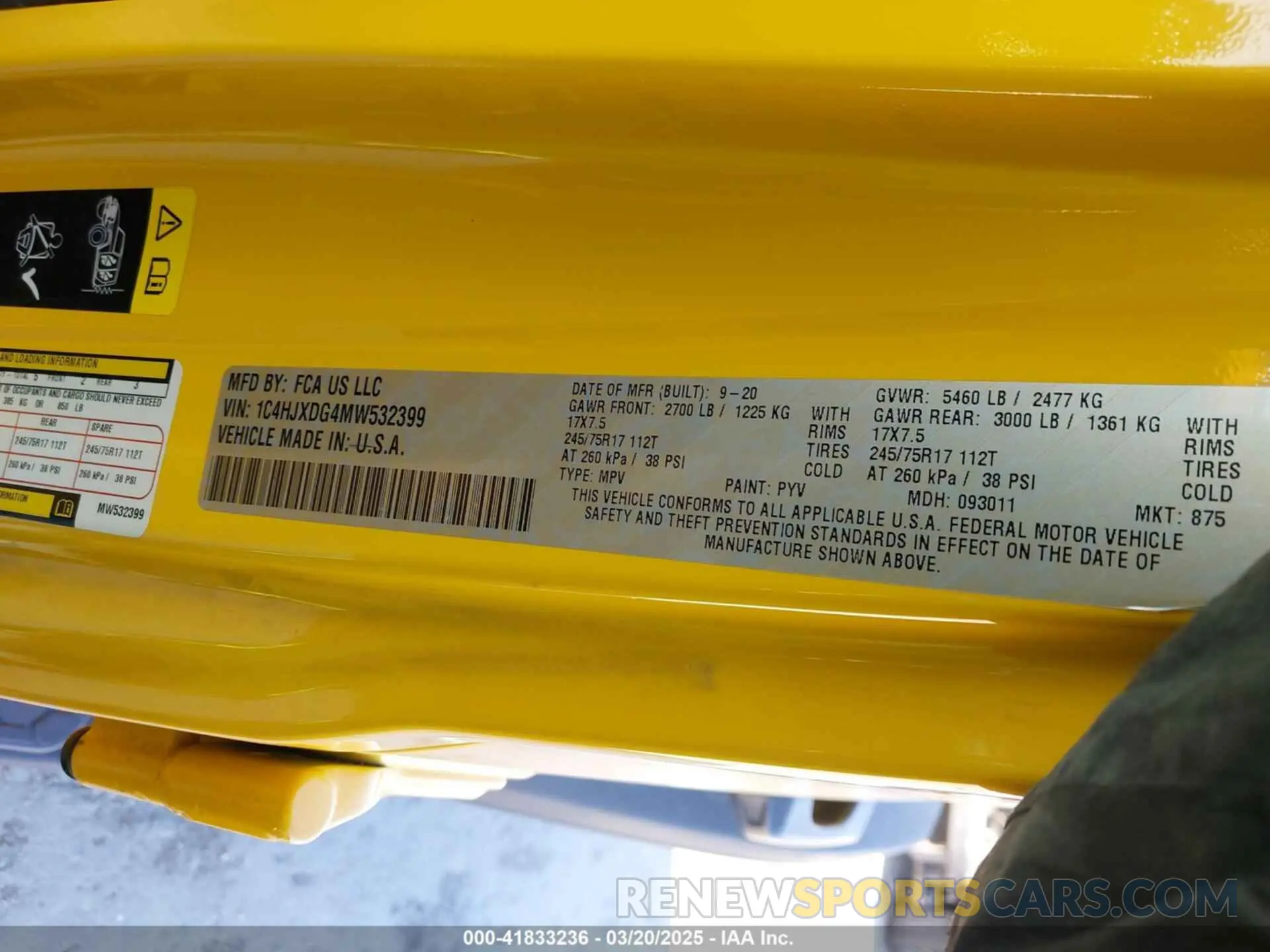 9 Фотография поврежденного автомобиля 1C4HJXDG4MW532399 JEEP WRANGLER UNLIMITED 2021