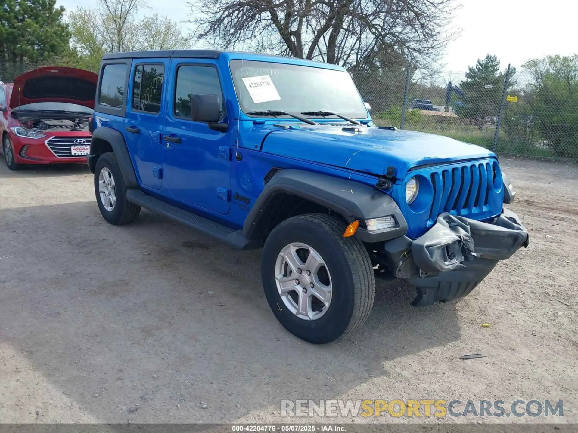 1 Photograph of a damaged car 1C4HJXDG4MW743151 JEEP WRANGLER UNLIMITED 2021