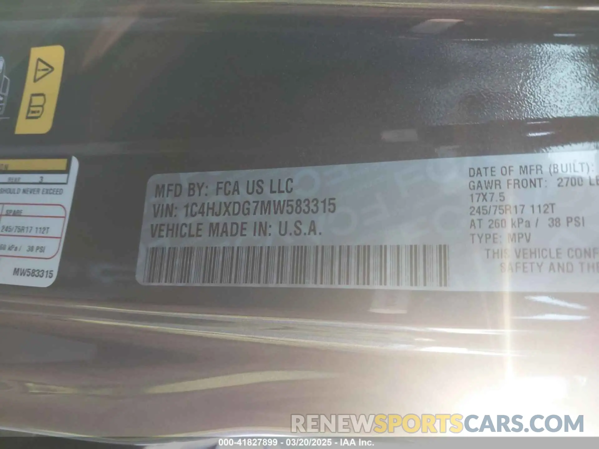 9 Фотография поврежденного автомобиля 1C4HJXDG7MW583315 JEEP WRANGLER UNLIMITED 2021