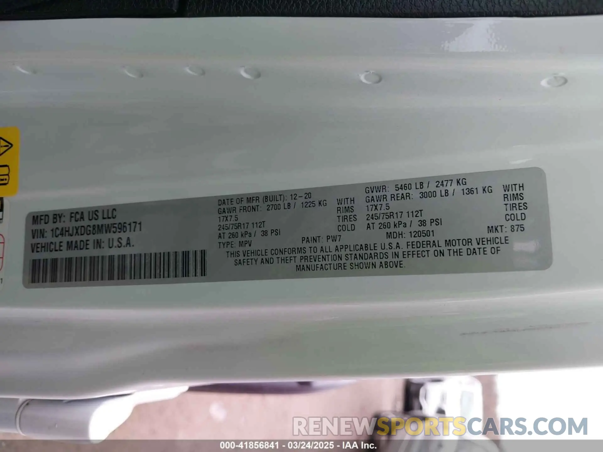 9 Фотография поврежденного автомобиля 1C4HJXDG8MW596171 JEEP WRANGLER UNLIMITED 2021