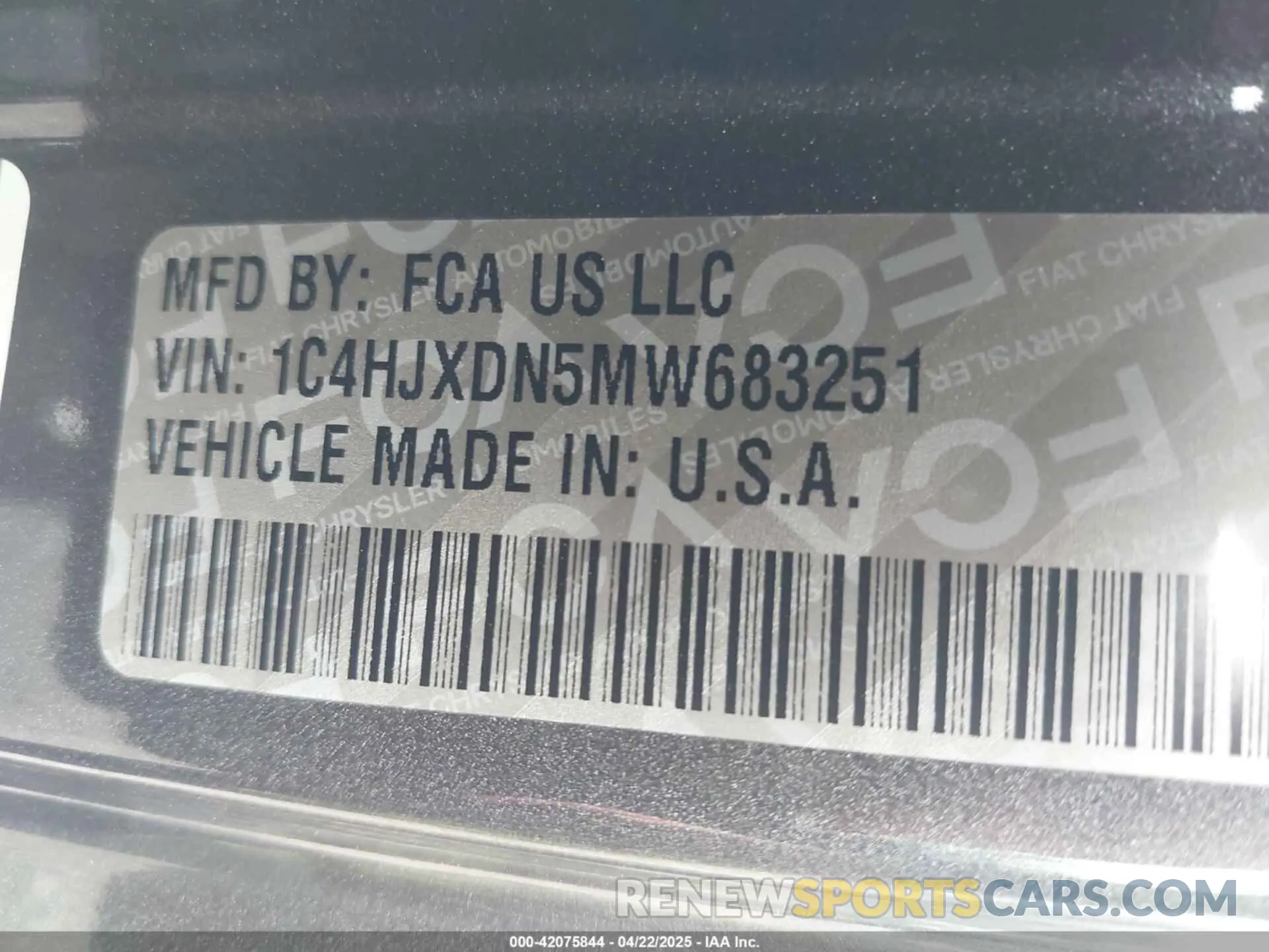 9 Фотография поврежденного автомобиля 1C4HJXDN5MW683251 JEEP WRANGLER UNLIMITED 2021