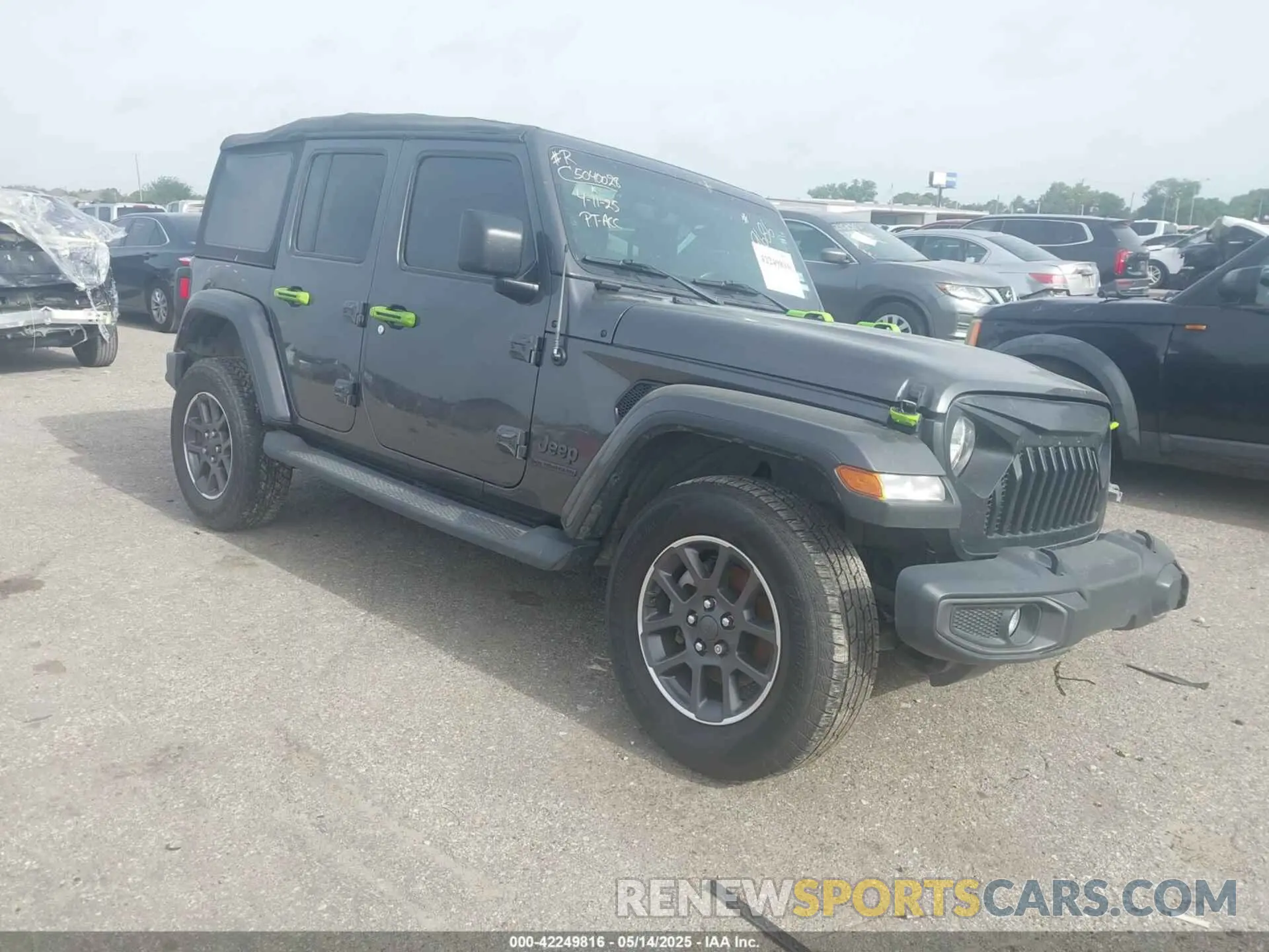 1 Photograph of a damaged car 1C4HJXDN6MW549686 JEEP WRANGLER UNLIMITED 2021