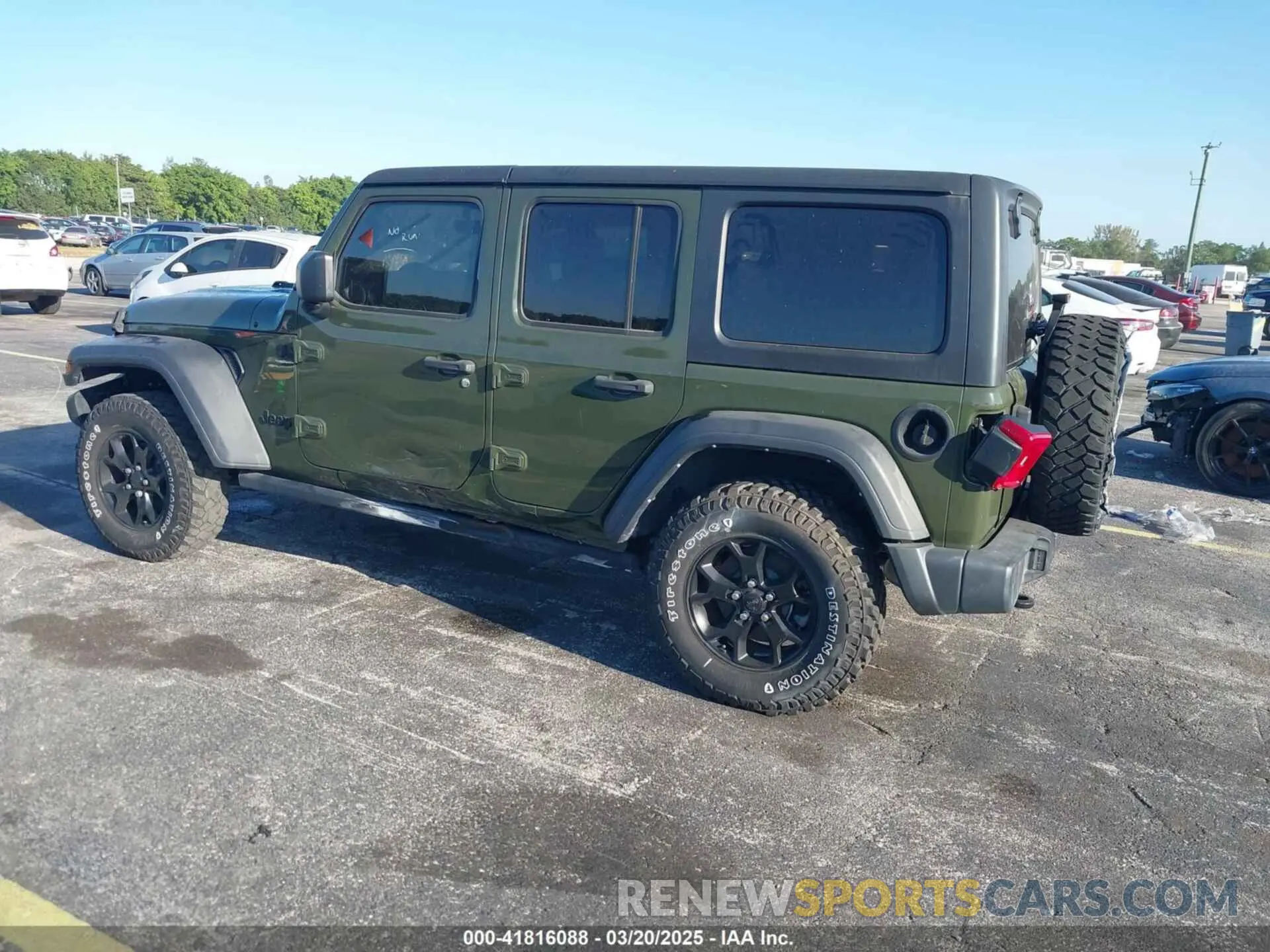 3 Photograph of a damaged car 1C4HJXDN6MW685090 JEEP WRANGLER UNLIMITED 2021