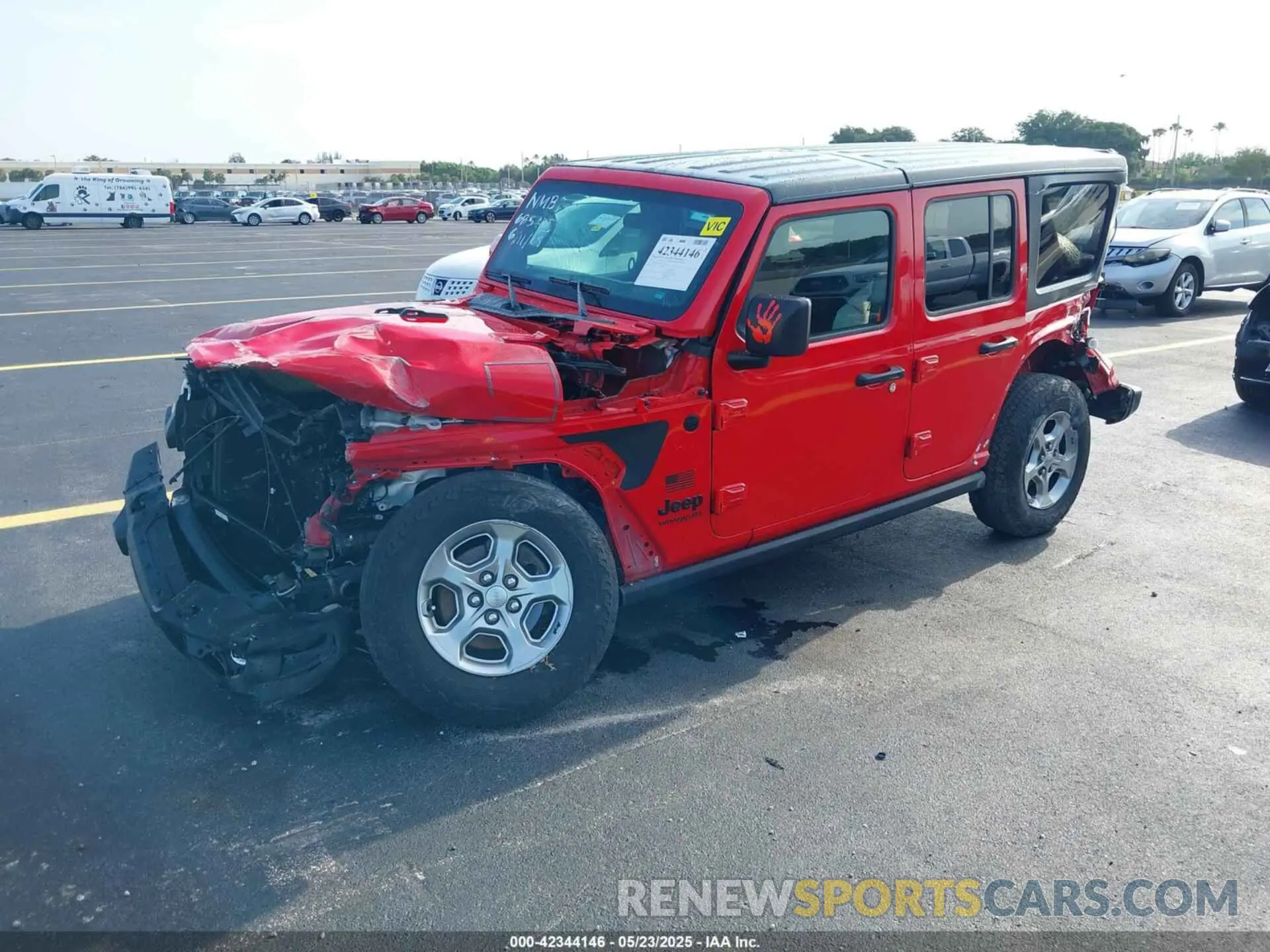 2 Photograph of a damaged car 1C4HJXDN6MW685705 JEEP WRANGLER UNLIMITED 2021