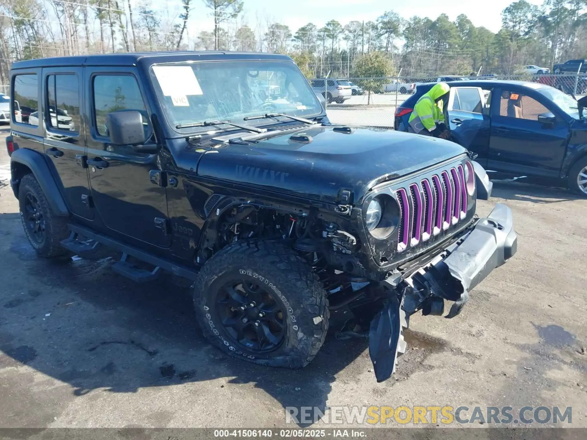 1 Photograph of a damaged car 1C4HJXDN6MW812565 JEEP WRANGLER UNLIMITED 2021