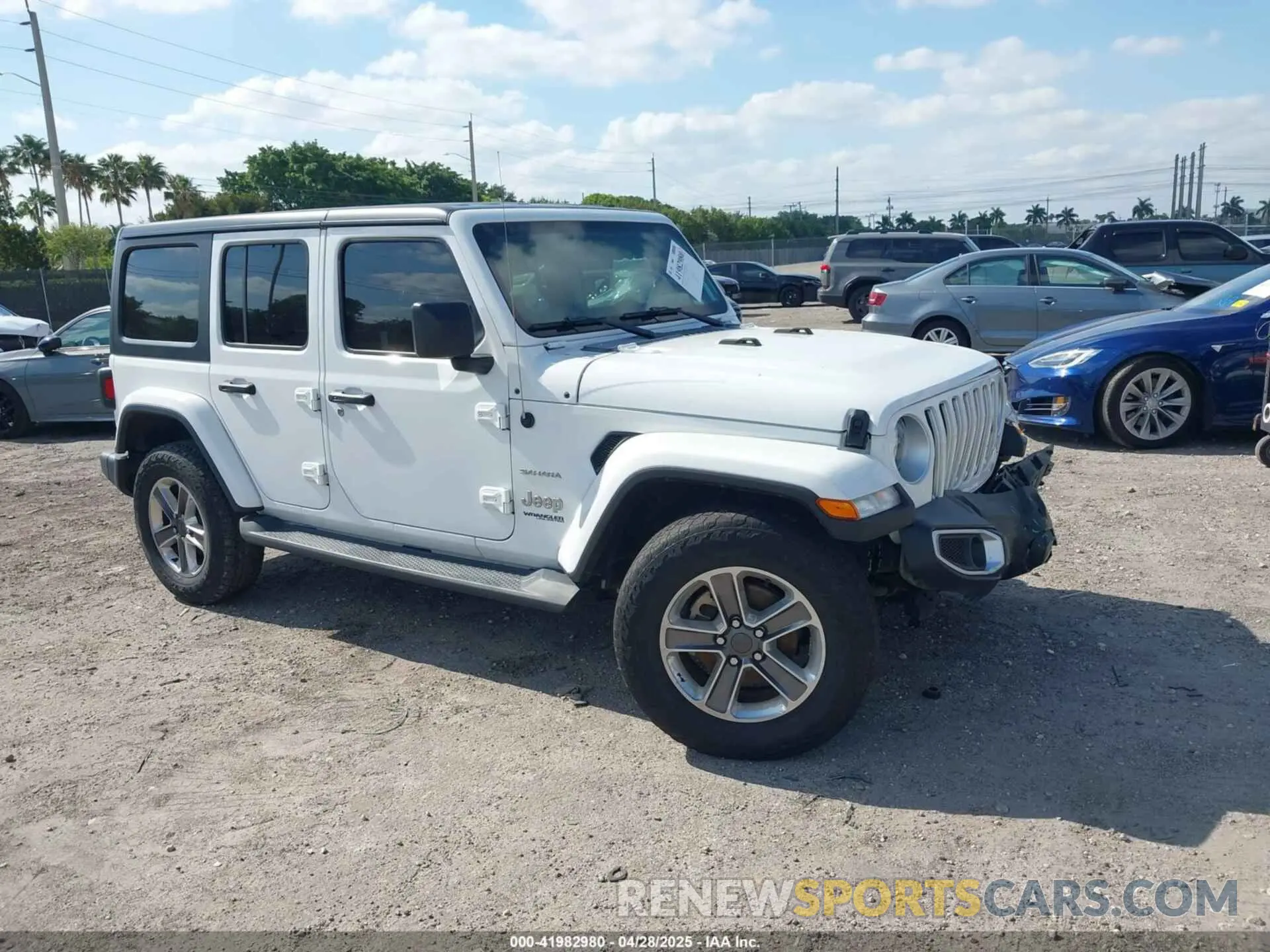1 Photograph of a damaged car 1C4HJXEG8MW612190 JEEP WRANGLER UNLIMITED 2021