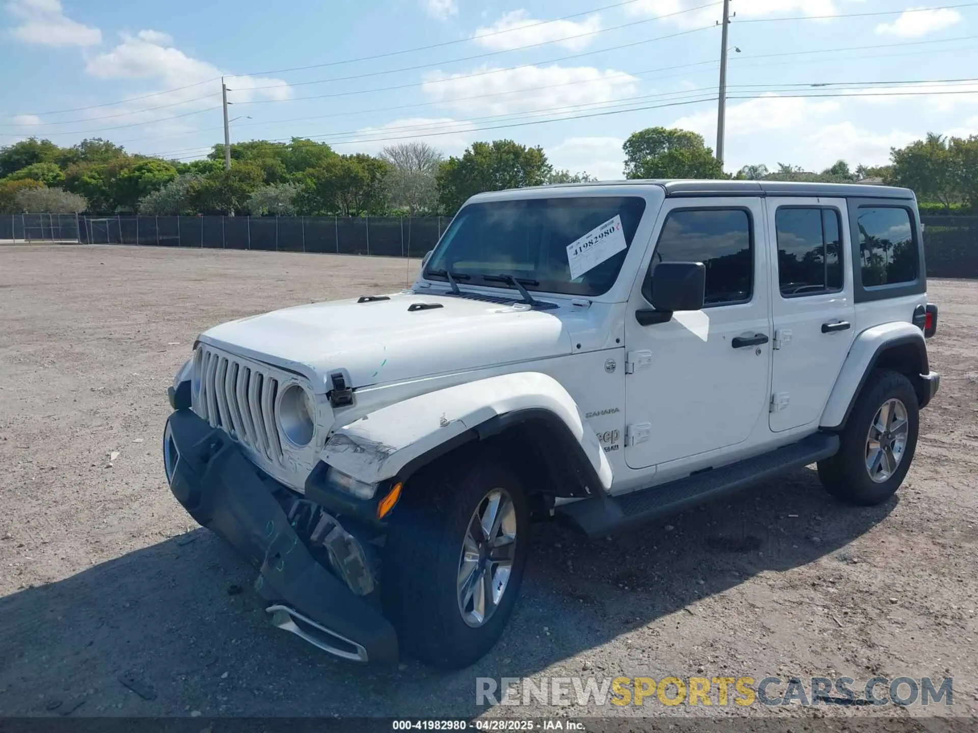 2 Photograph of a damaged car 1C4HJXEG8MW612190 JEEP WRANGLER UNLIMITED 2021