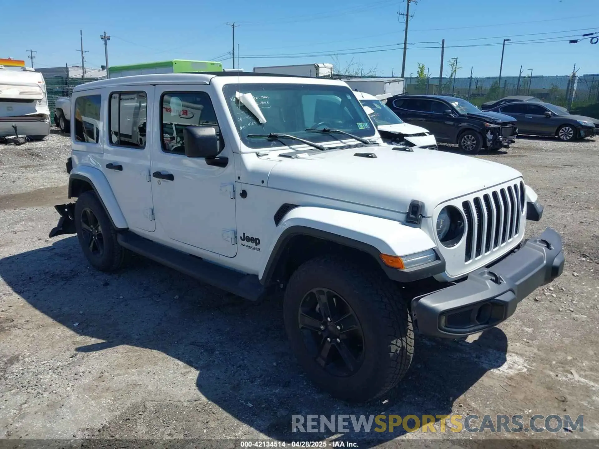 1 Photograph of a damaged car 1C4HJXEN2MW528137 JEEP WRANGLER UNLIMITED 2021