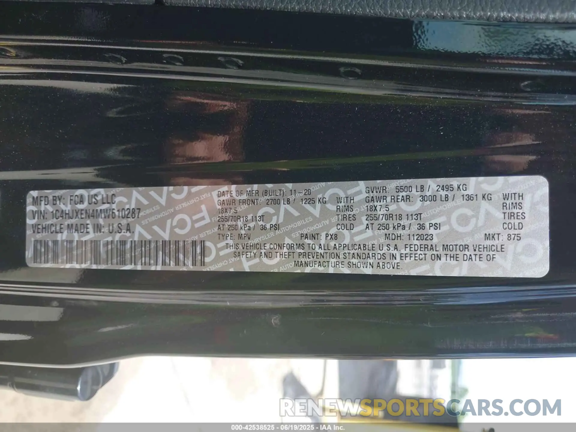 9 Фотография поврежденного автомобиля 1C4HJXEN4MW610287 JEEP WRANGLER UNLIMITED 2021