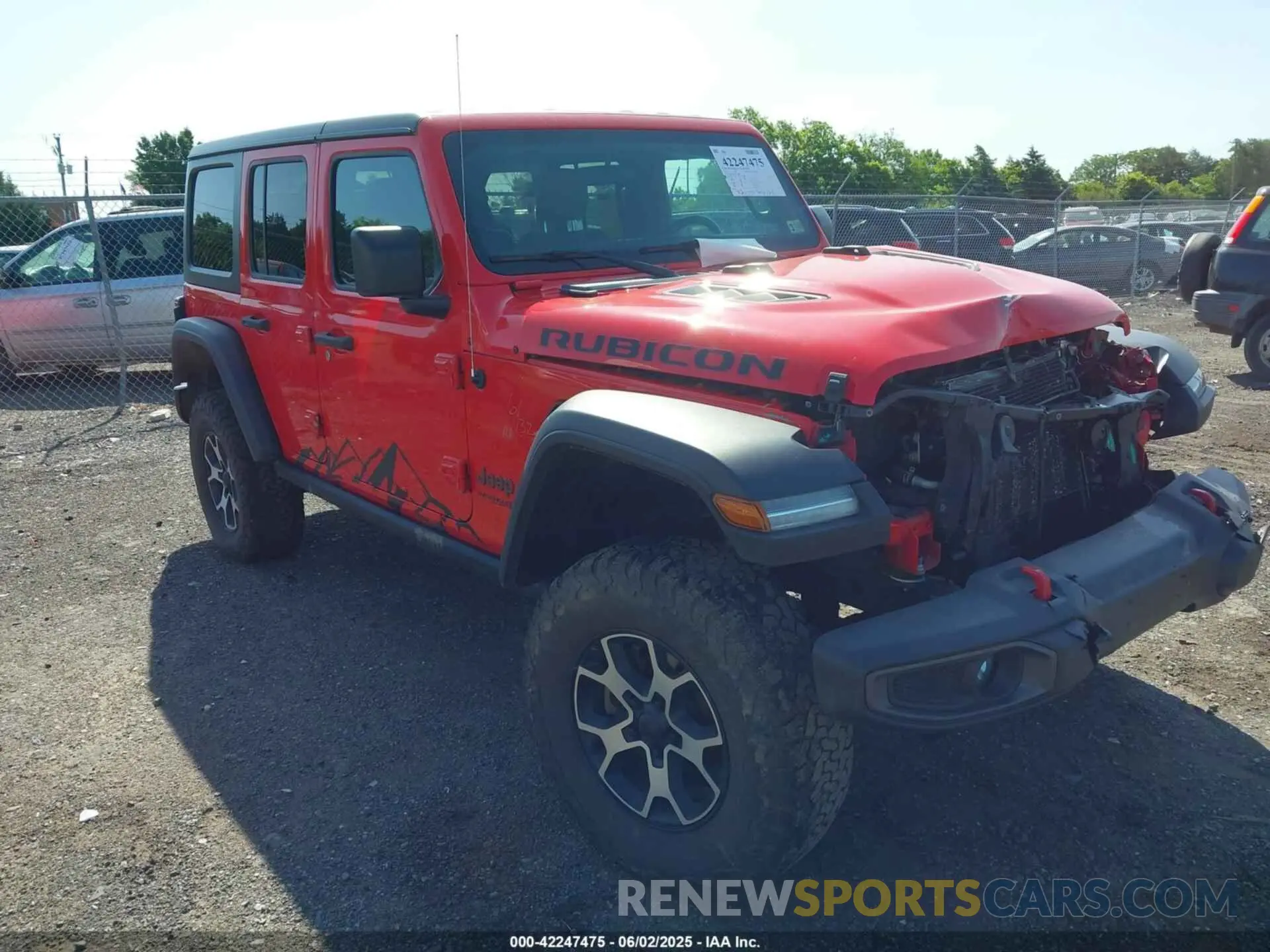 1 Photograph of a damaged car 1C4HJXFG2MW575541 JEEP WRANGLER UNLIMITED 2021