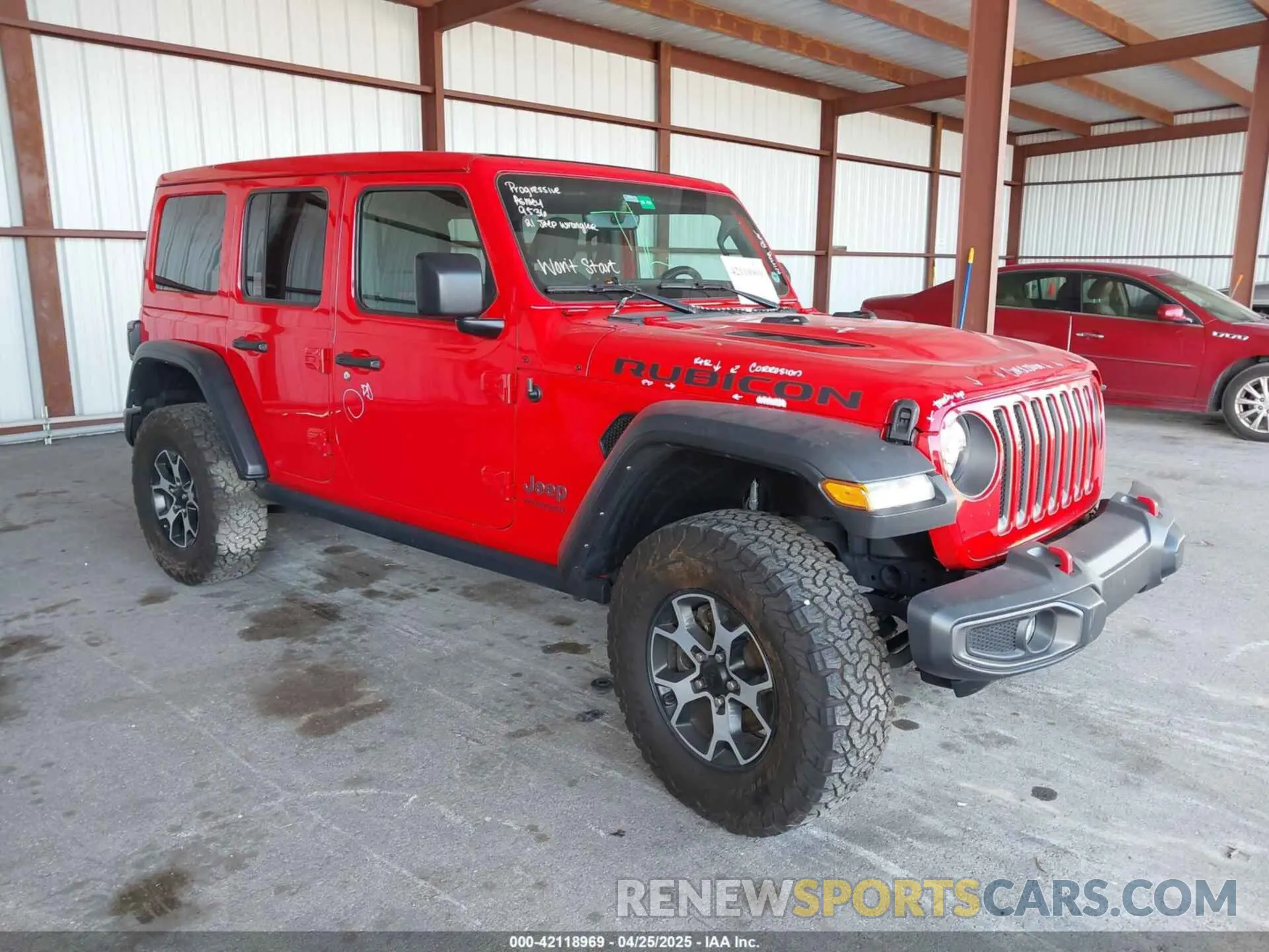1 Photograph of a damaged car 1C4HJXFG8MW785318 JEEP WRANGLER UNLIMITED 2021