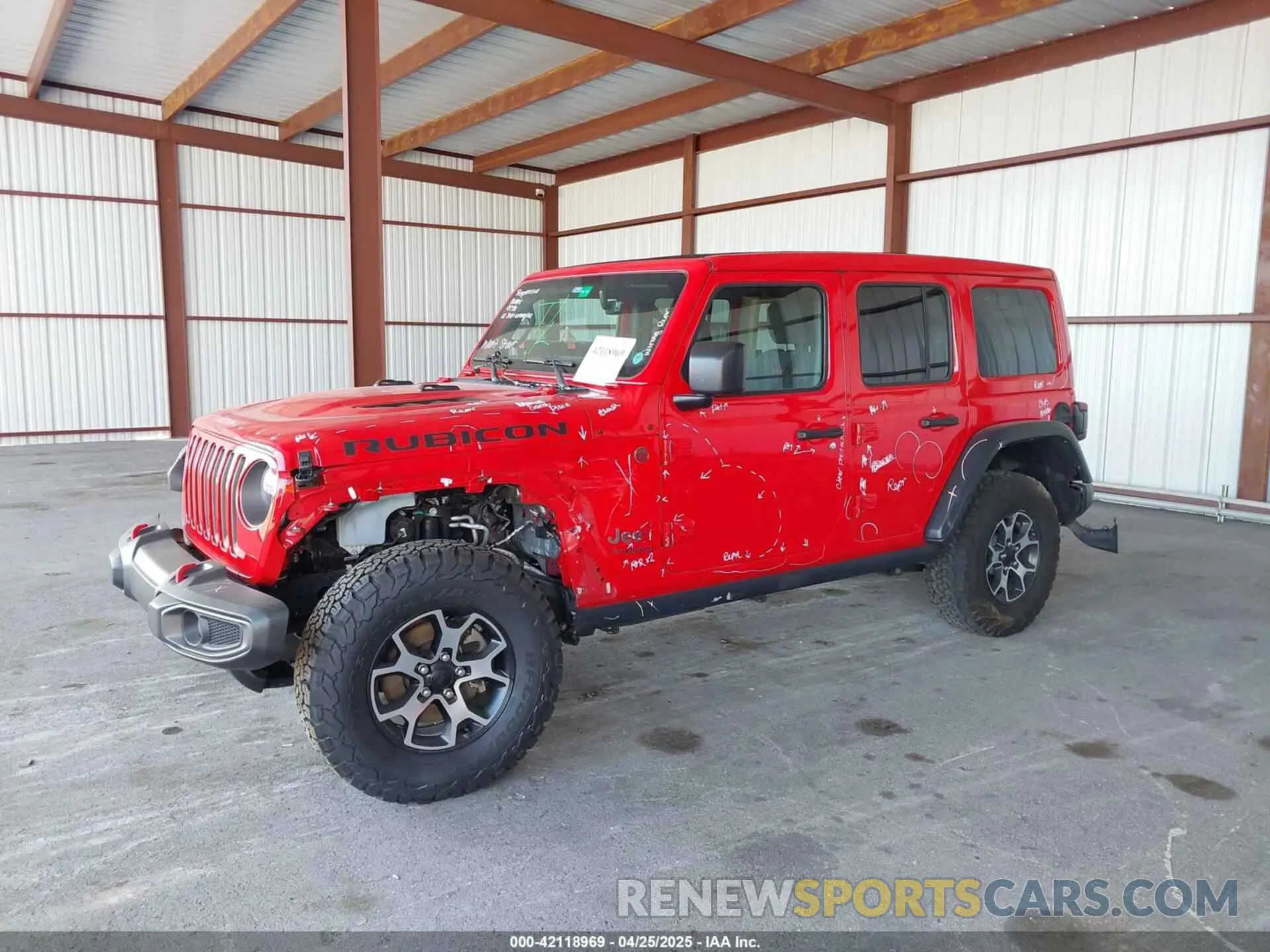 2 Photograph of a damaged car 1C4HJXFG8MW785318 JEEP WRANGLER UNLIMITED 2021