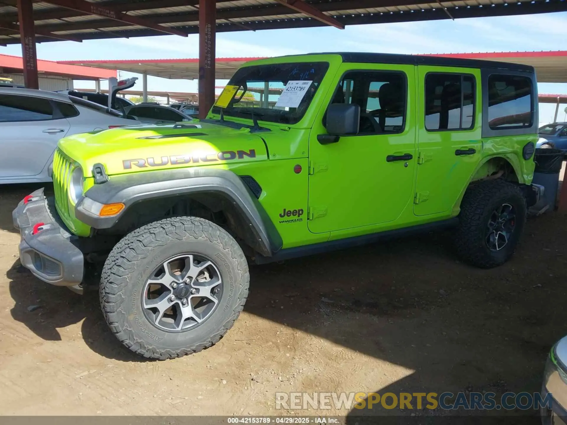 2 Photograph of a damaged car 1C4JJXFM4MW833906 JEEP WRANGLER UNLIMITED 2021