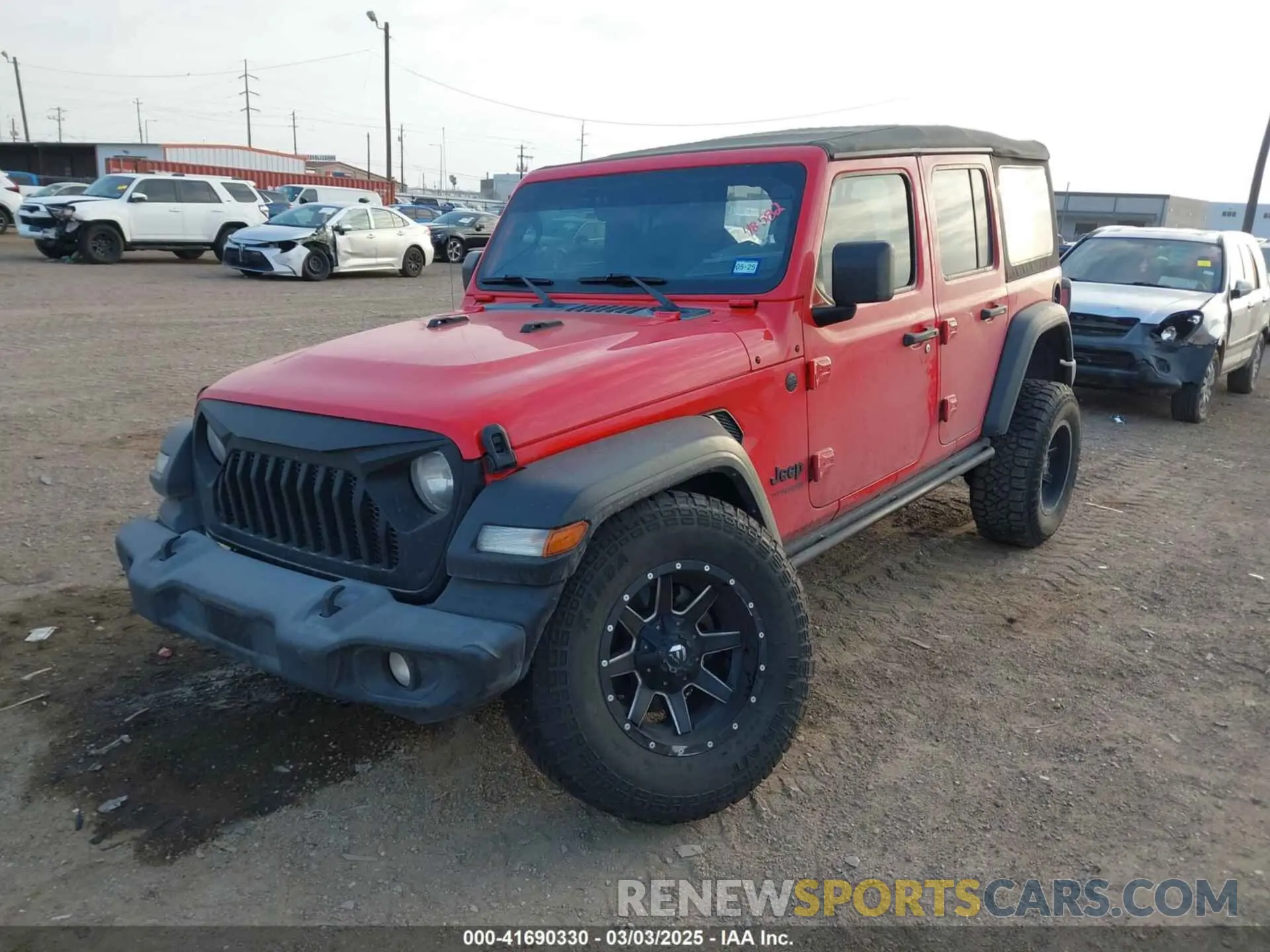 2 Photograph of a damaged car 1C4HJXDG1NW144404 JEEP WRANGLER UNLIMITED 2022
