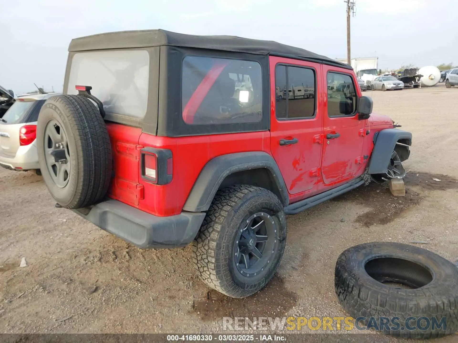 4 Photograph of a damaged car 1C4HJXDG1NW144404 JEEP WRANGLER UNLIMITED 2022