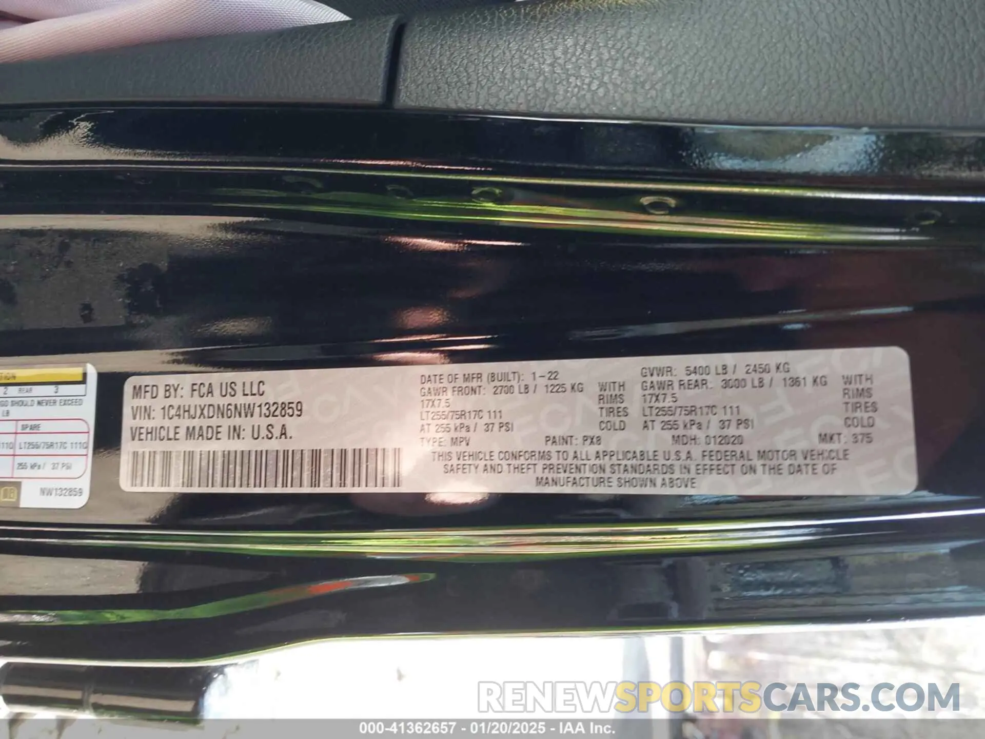 9 Фотография поврежденного автомобиля 1C4HJXDN6NW132859 JEEP WRANGLER UNLIMITED 2022