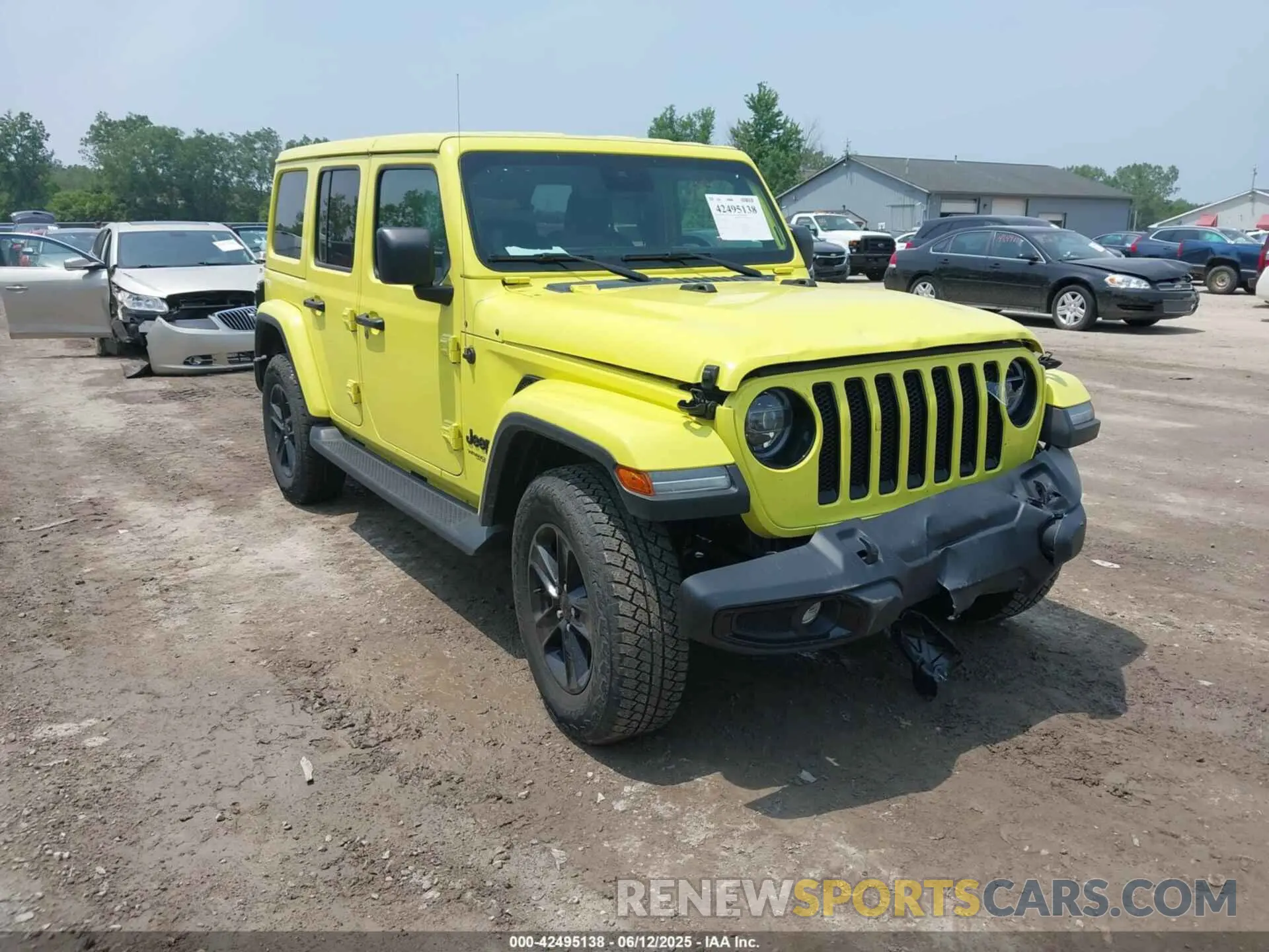 1 Photograph of a damaged car 1C4HJXEG7NW215698 JEEP WRANGLER UNLIMITED 2022
