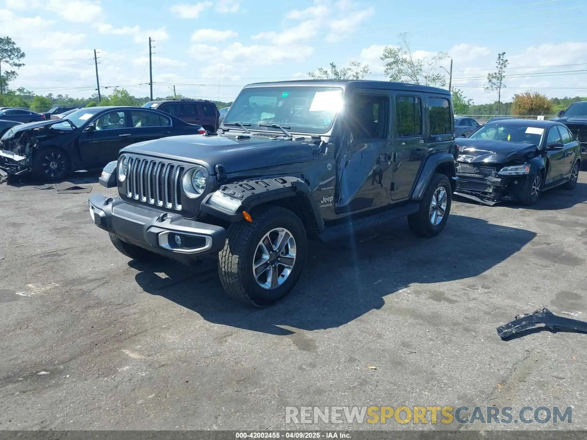 2 Photograph of a damaged car 1C4HJXEN2NW194502 JEEP WRANGLER UNLIMITED 2022