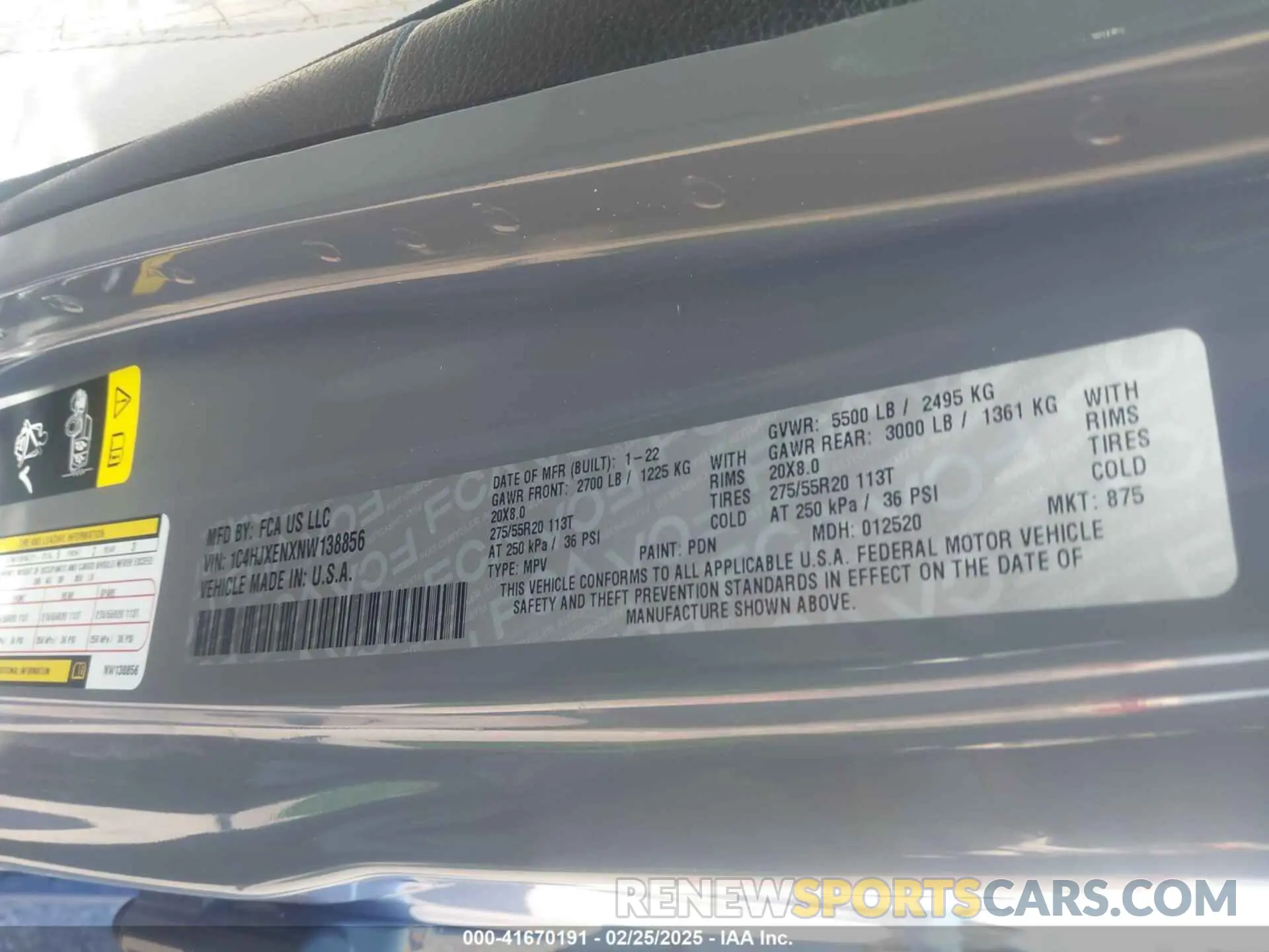 9 Photograph of a damaged car 1C4HJXENXNW138856 JEEP WRANGLER UNLIMITED 2022