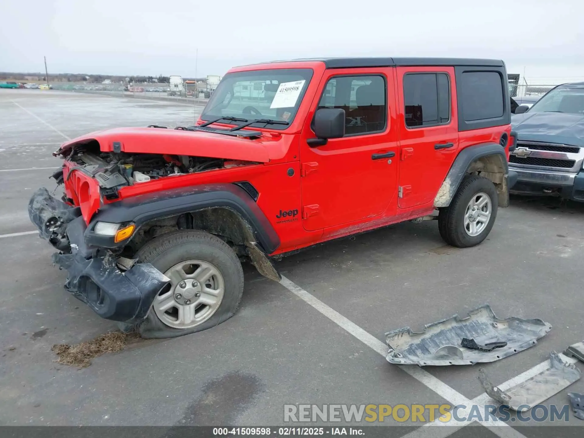 2 Photograph of a damaged car 1C4HJXKN6NW149177 JEEP WRANGLER UNLIMITED 2022