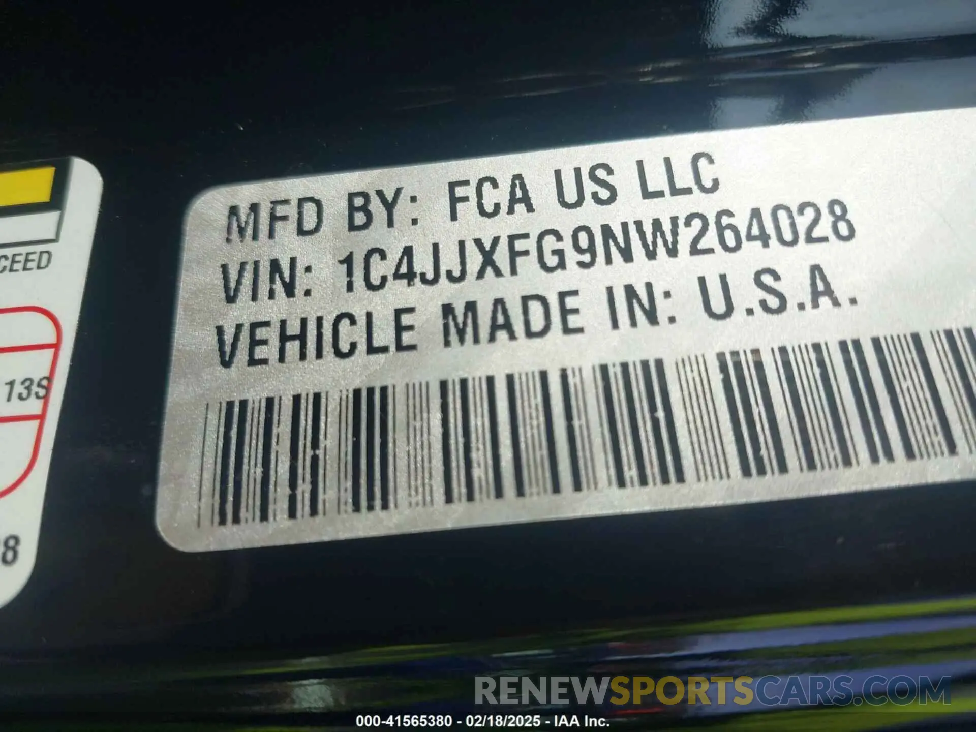 9 Фотография поврежденного автомобиля 1C4JJXFG9NW264028 JEEP WRANGLER UNLIMITED 2022