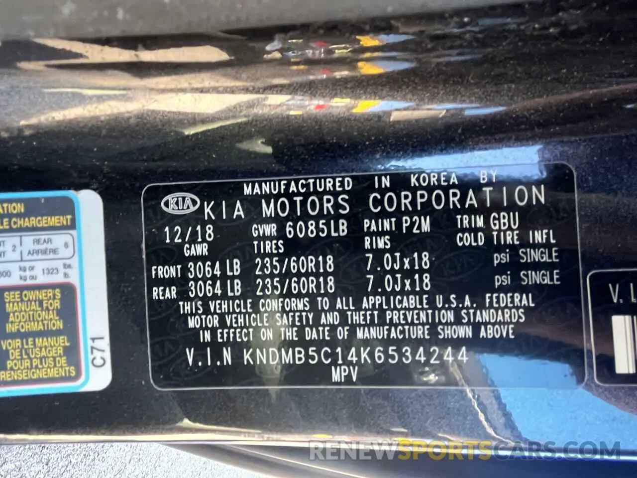 10 Фотография поврежденного автомобиля KNDMB5C14K6534244 KIA All Models 2019