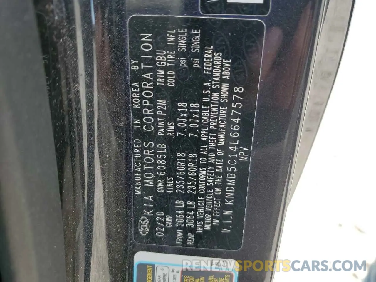 16 Фотография поврежденного автомобиля KNDMB5C14L6647578 KIA All Models 2020