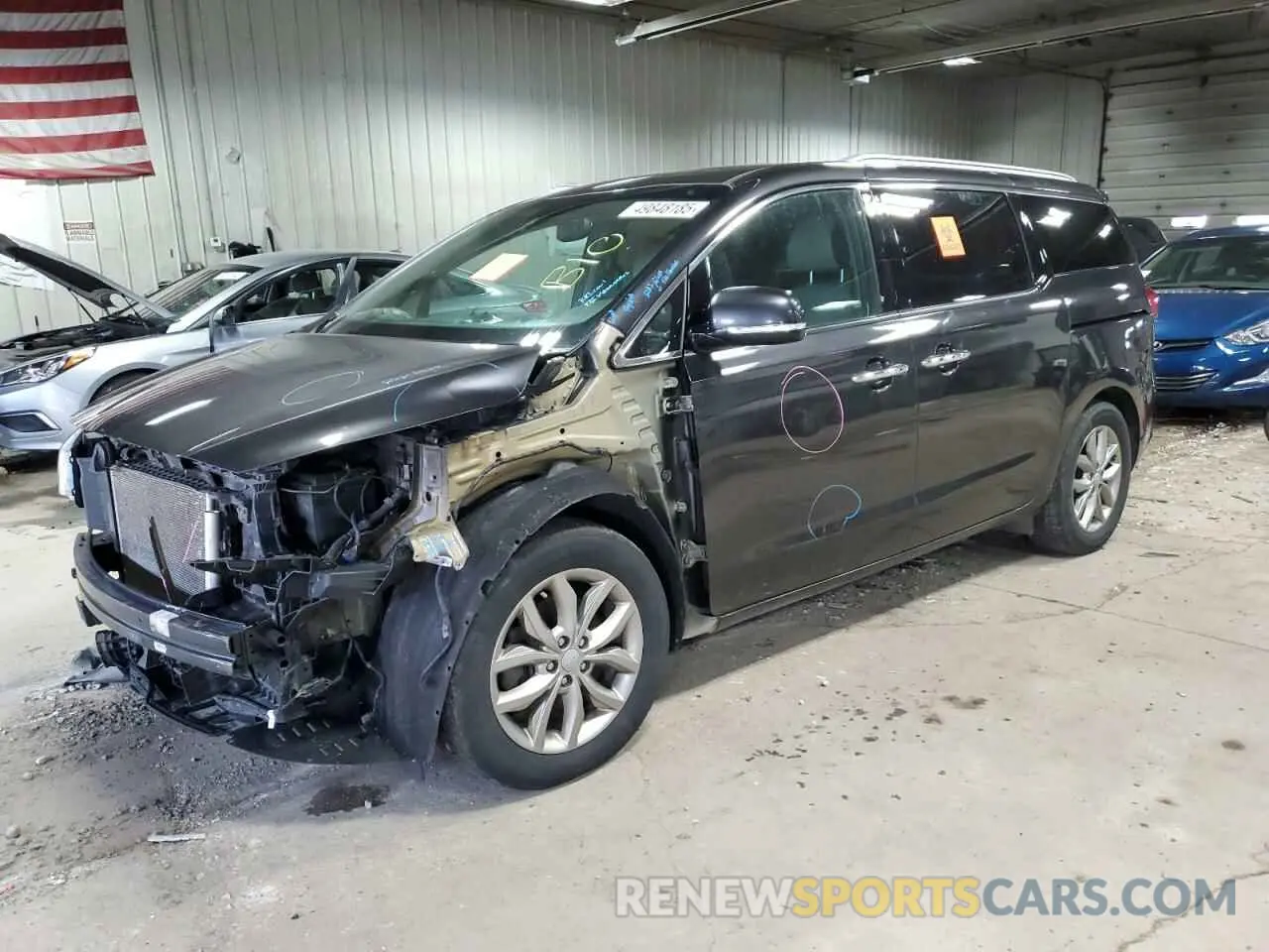 1 Photograph of a damaged car KNDMC5C16L6607032 KIA All Models 2020
