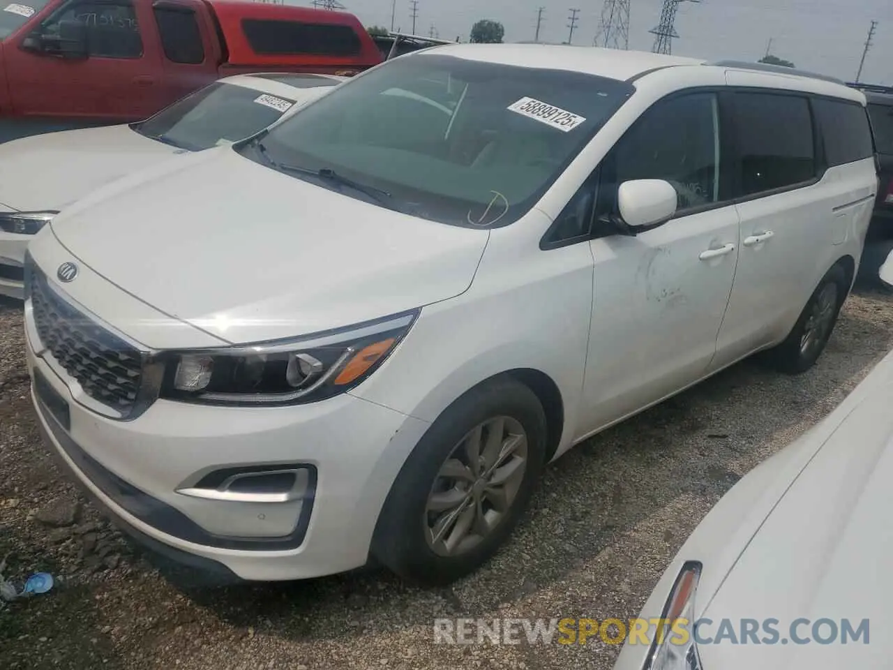1 Photograph of a damaged car KNDMB5C17M6673366 KIA All Models 2021